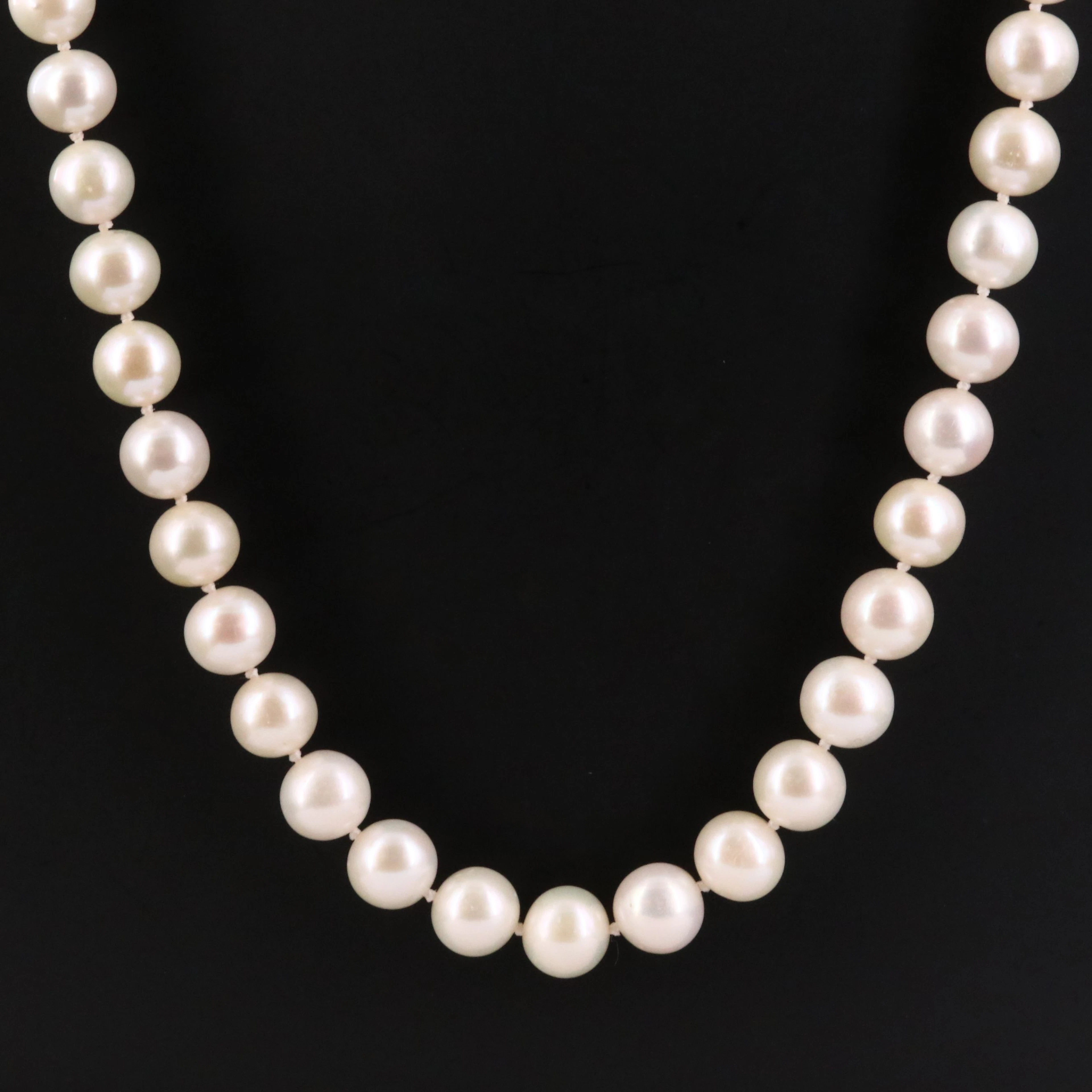 Pearl Necklace with 14K Clasp