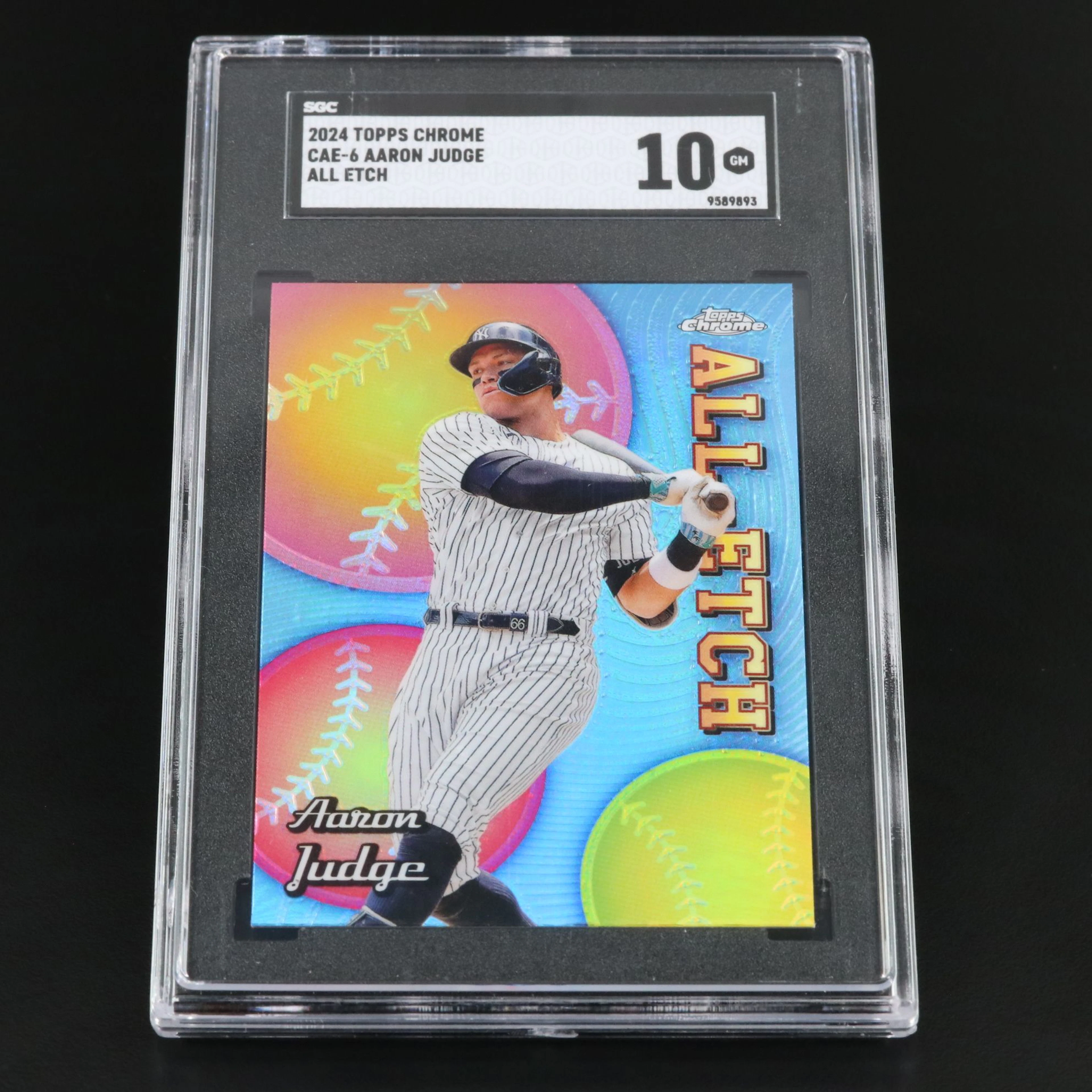 2024 Topps Chrome Aaron Judge New York Yankees All Etch Card Graded SGC 10