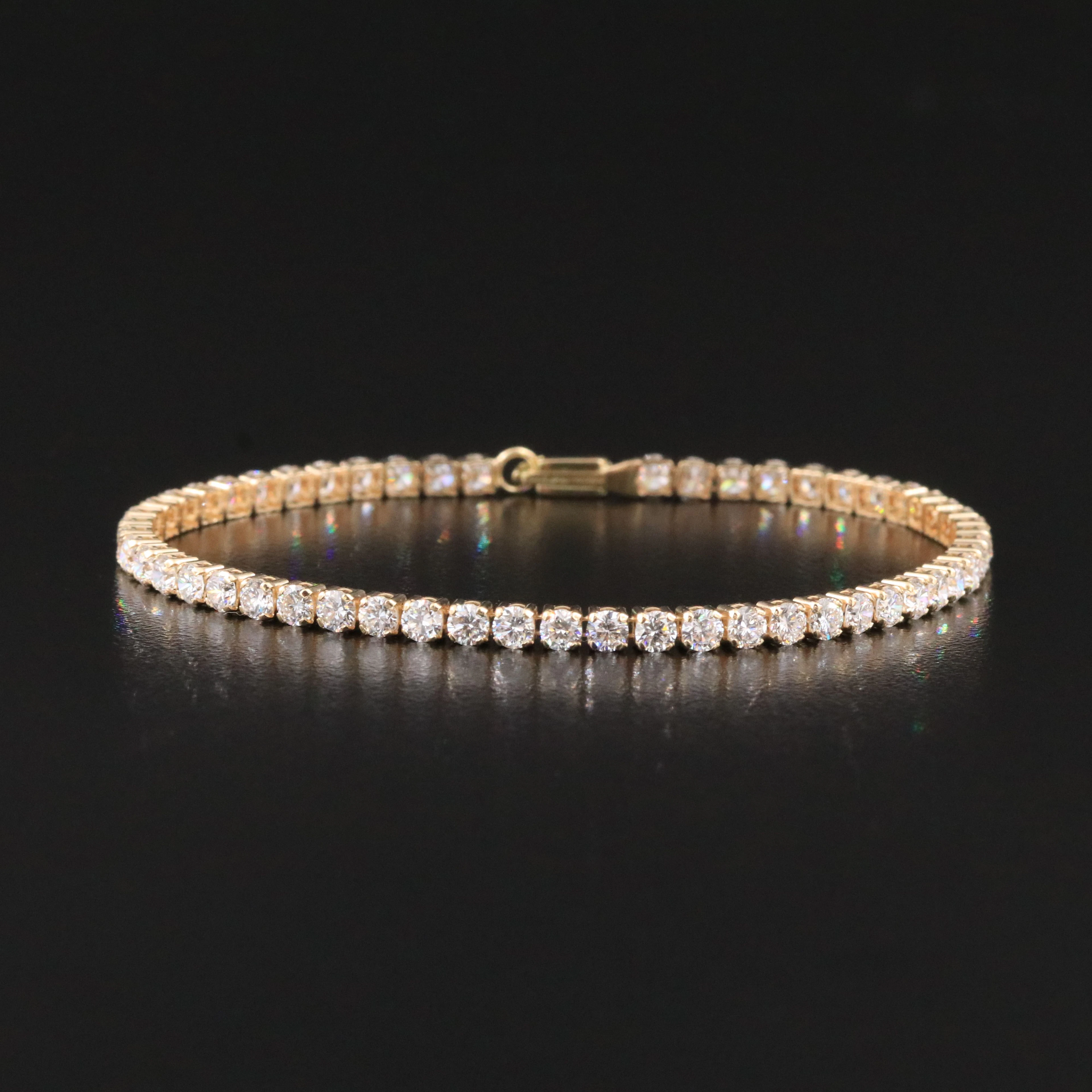 14K 5.01 CTW Lab Grown Diamond Line Bracelet with IGI Report
