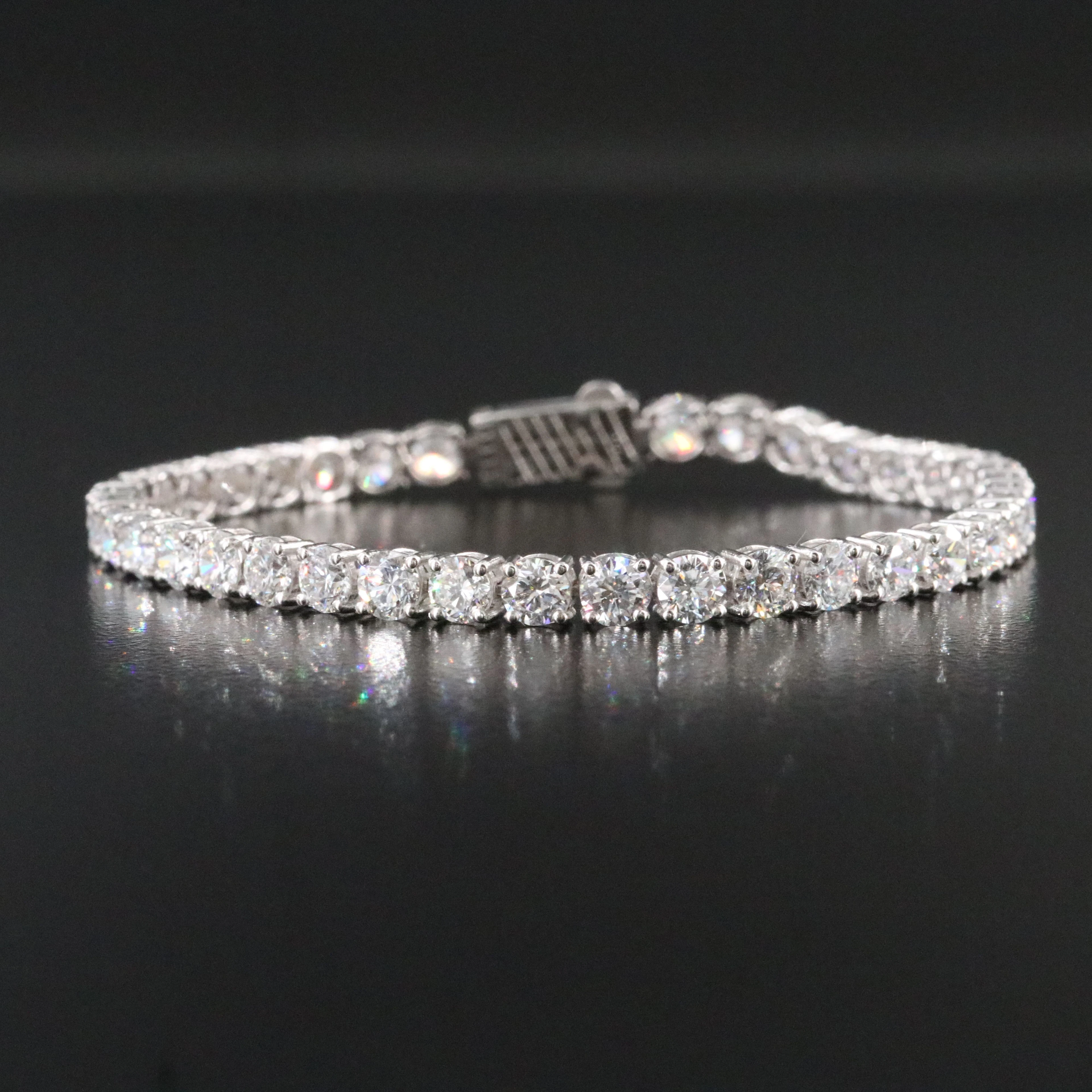 14K 7.09 CTW Lab Grown Diamond Line Bracelet