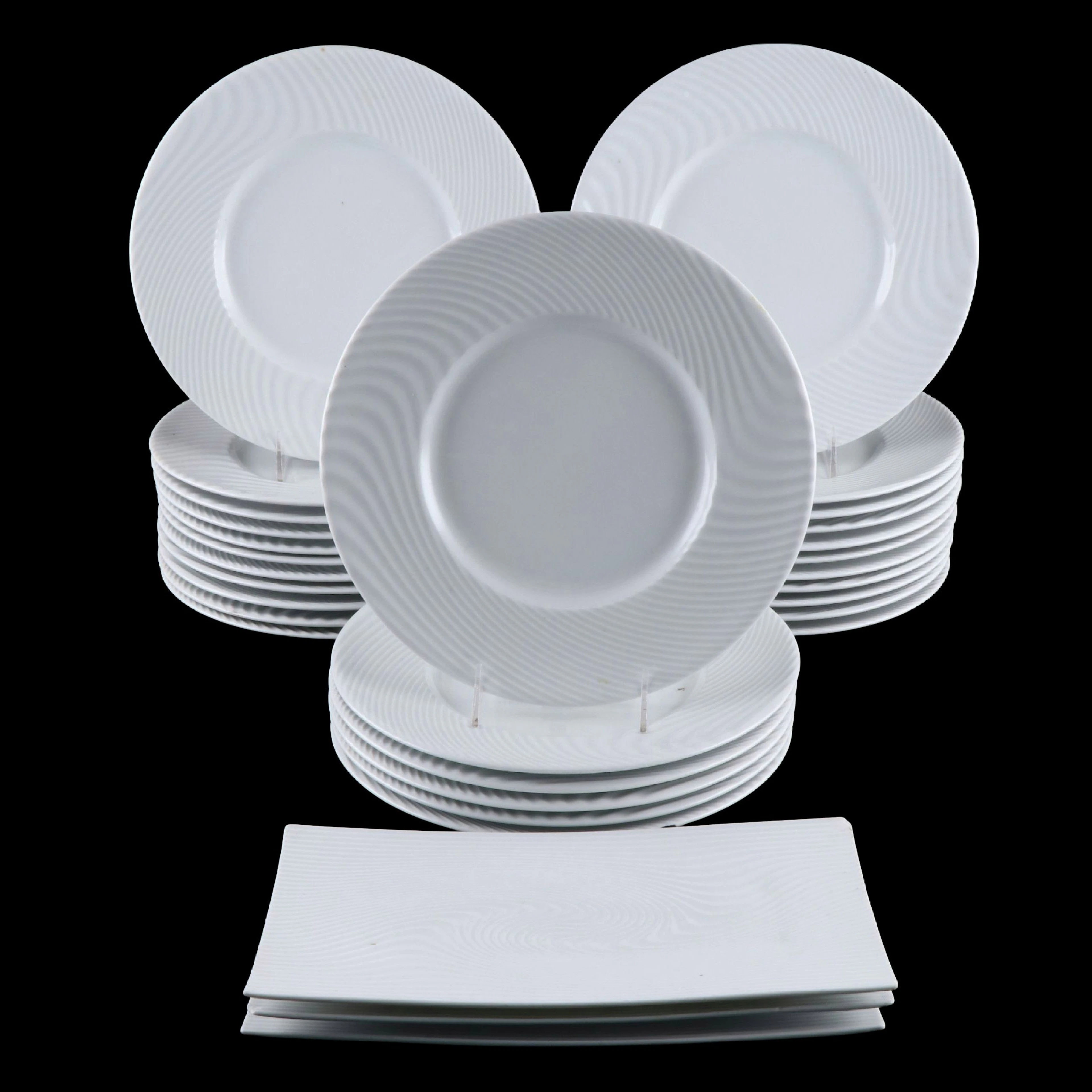 Philippe Deshoulières Contemporary Porcelain Dinner Plates and Trays