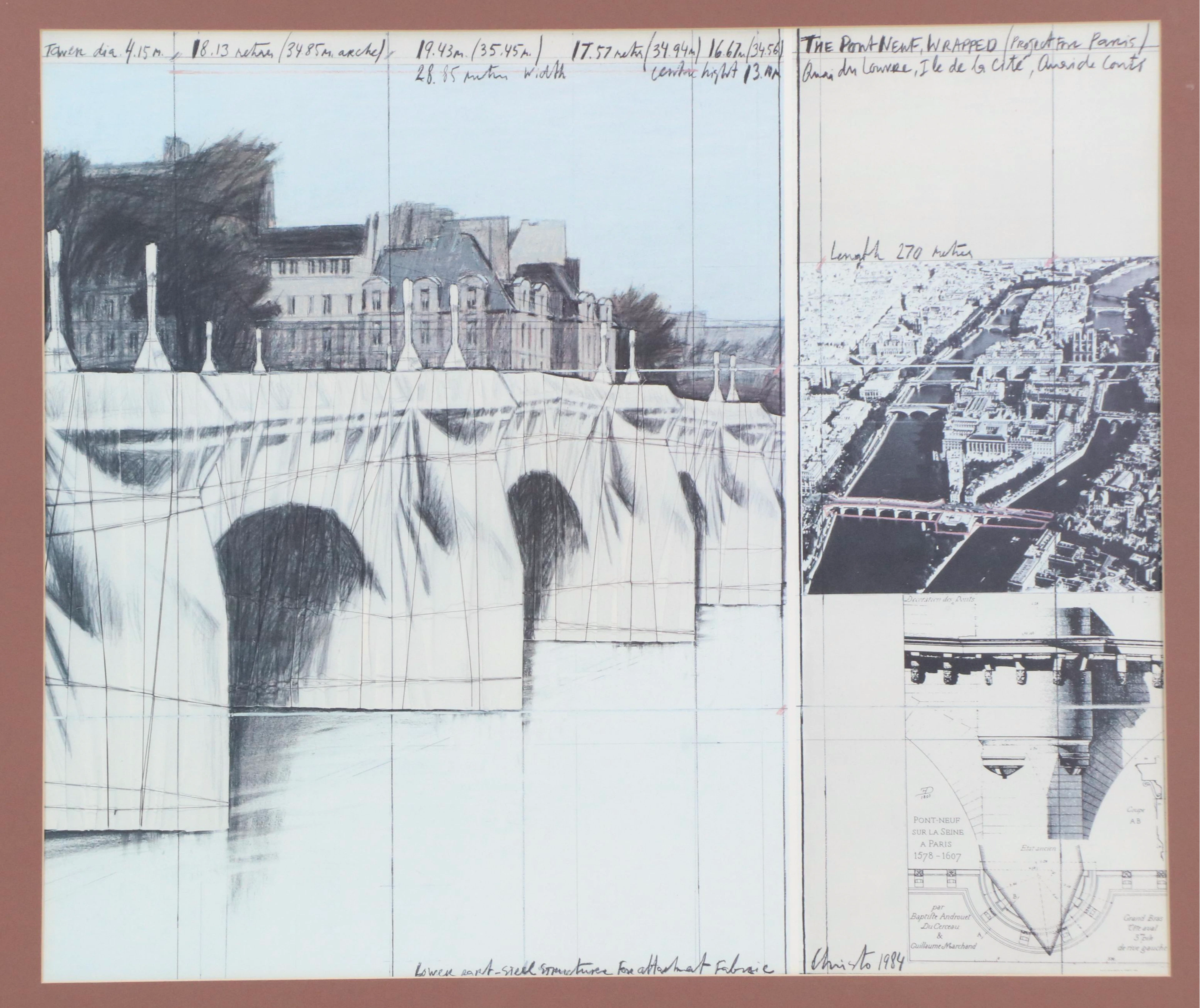 Offset Lithograph After Christo and Jeanne-Claude "The Pont Neuf Wrapped"