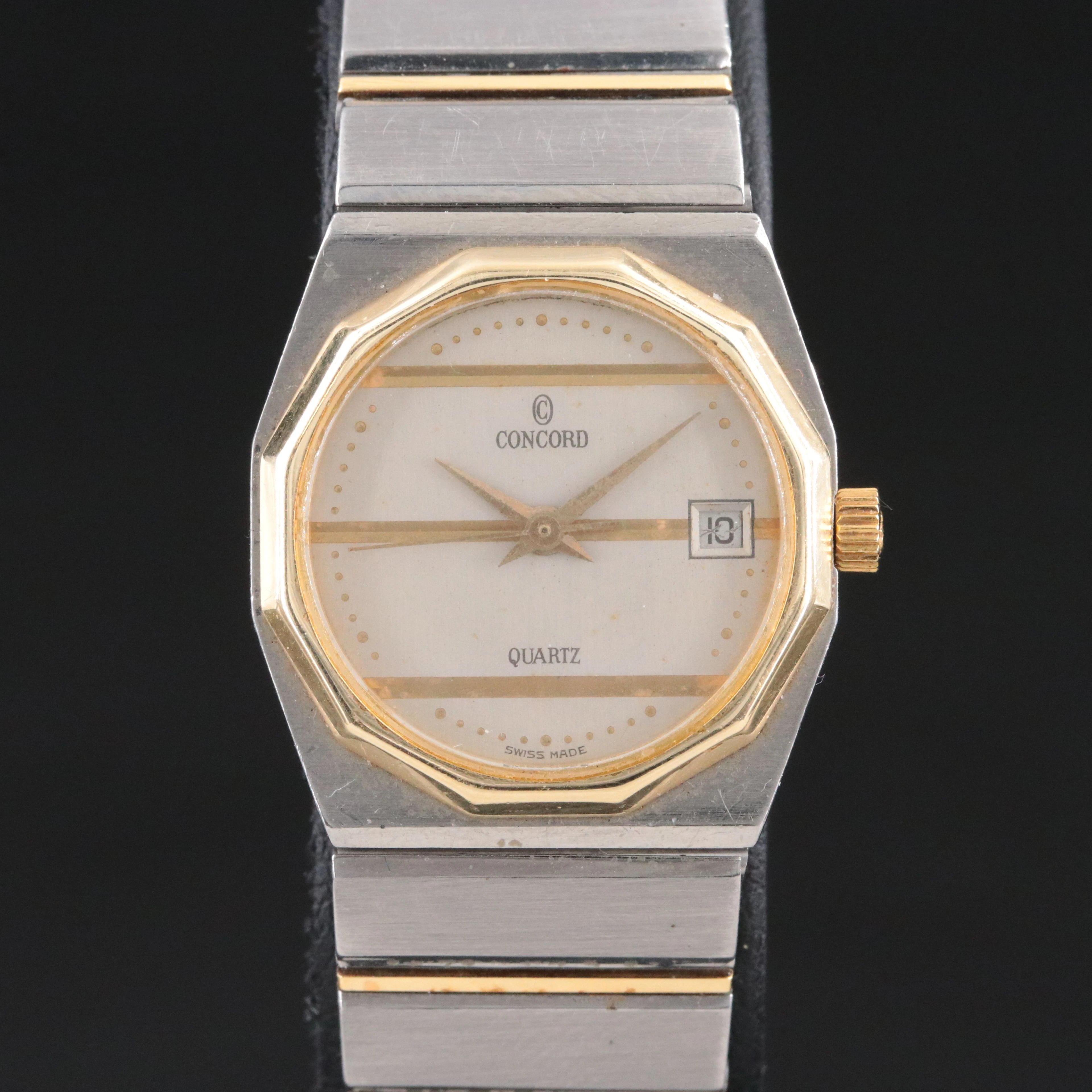 Concord Mariner SG 18K & Steel Quartz Watch Model 15 73 14S V14