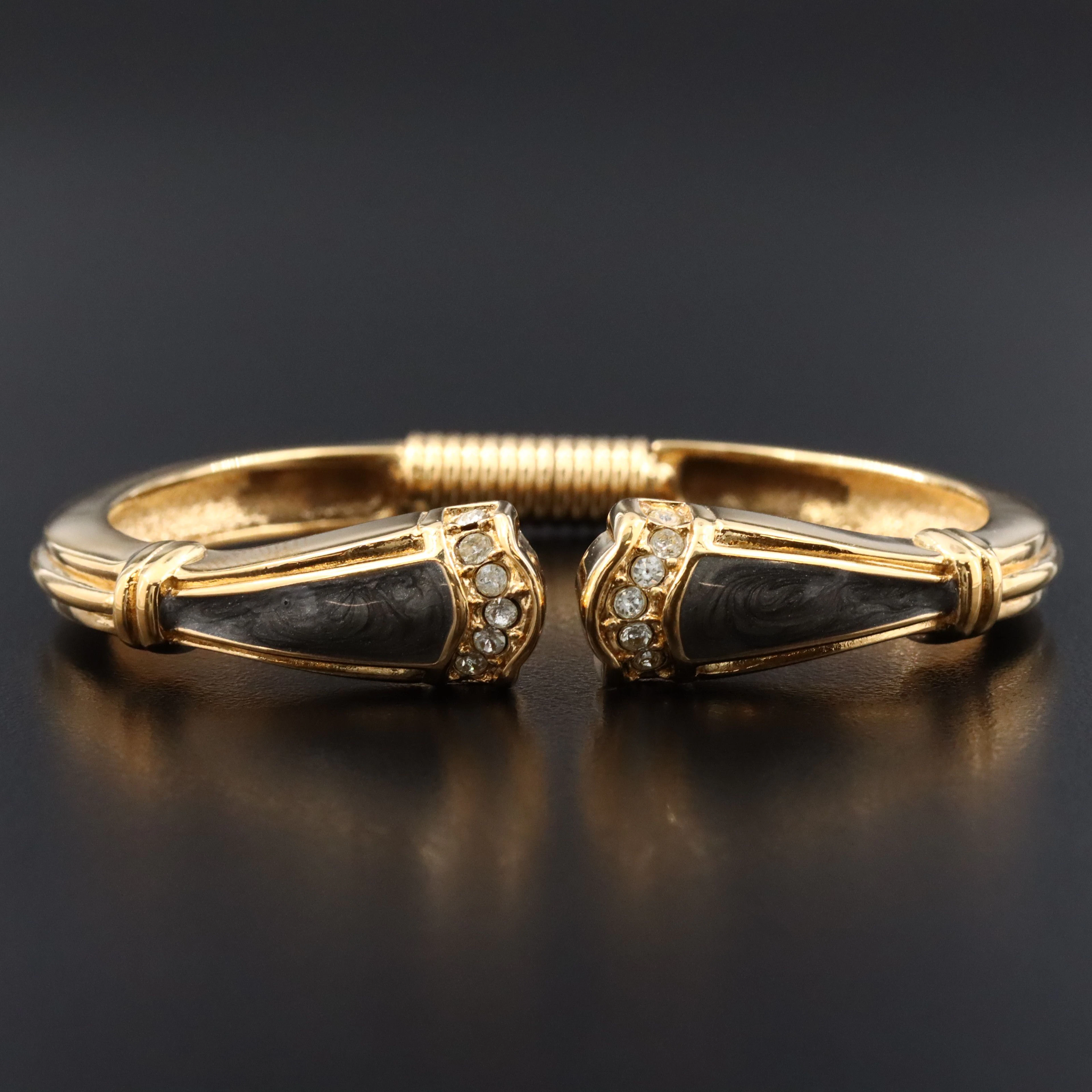 Kenneth Jay Lane for Avon Rhinestone and Enamel Cuff
