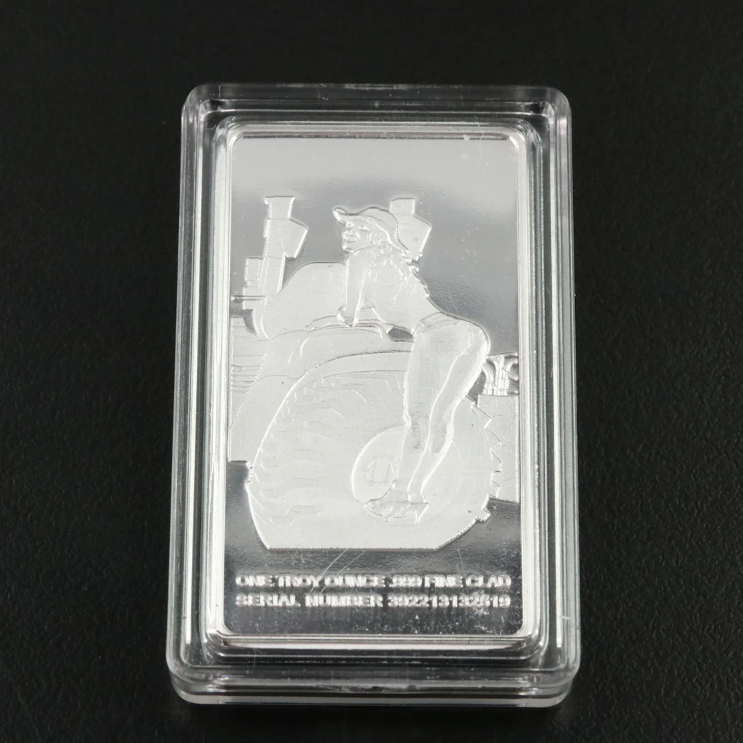 One Troy Ounce .999 Silver Plated Novelty Bar