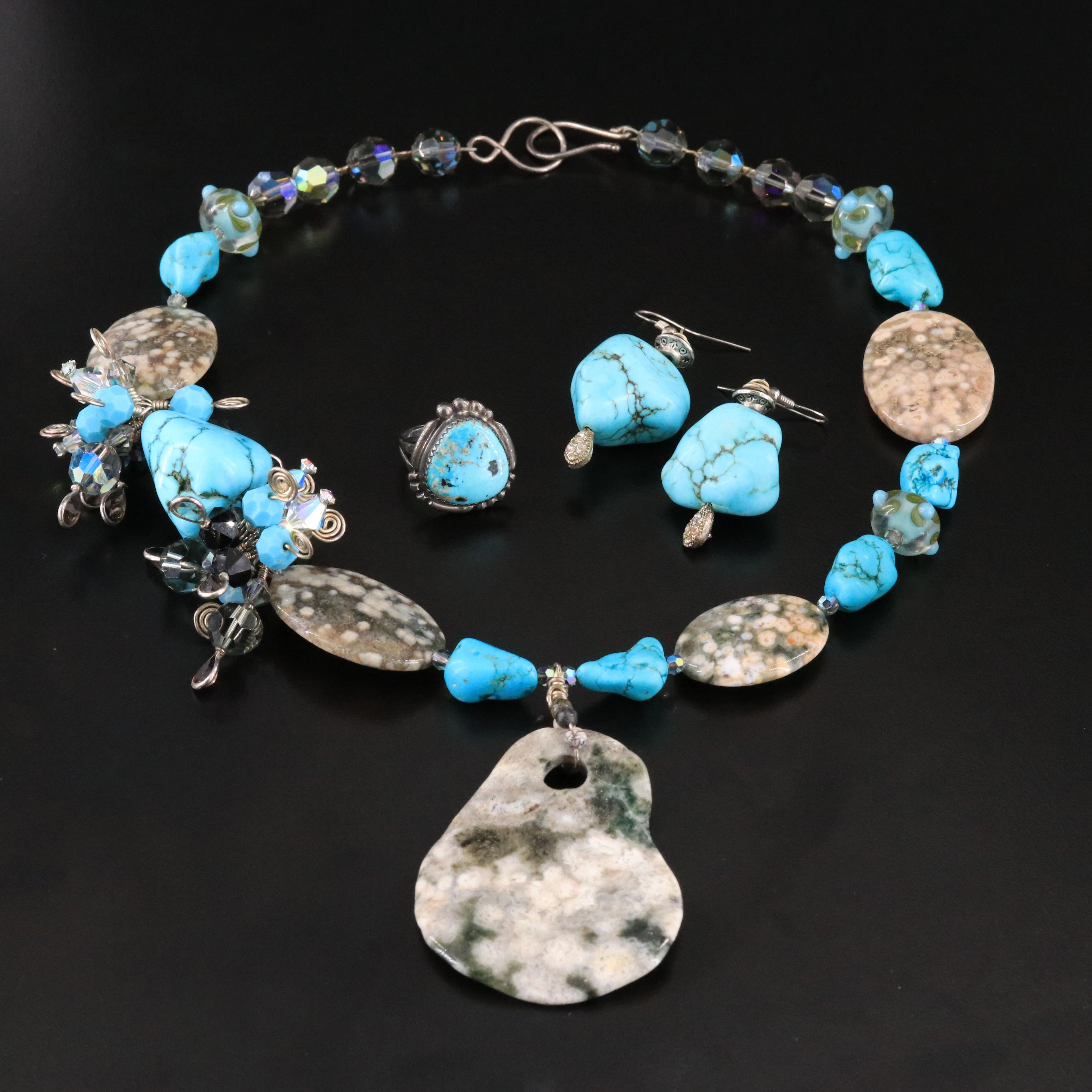 Turquoise, Sterling and Agate Featured in Jewelry Collectioin