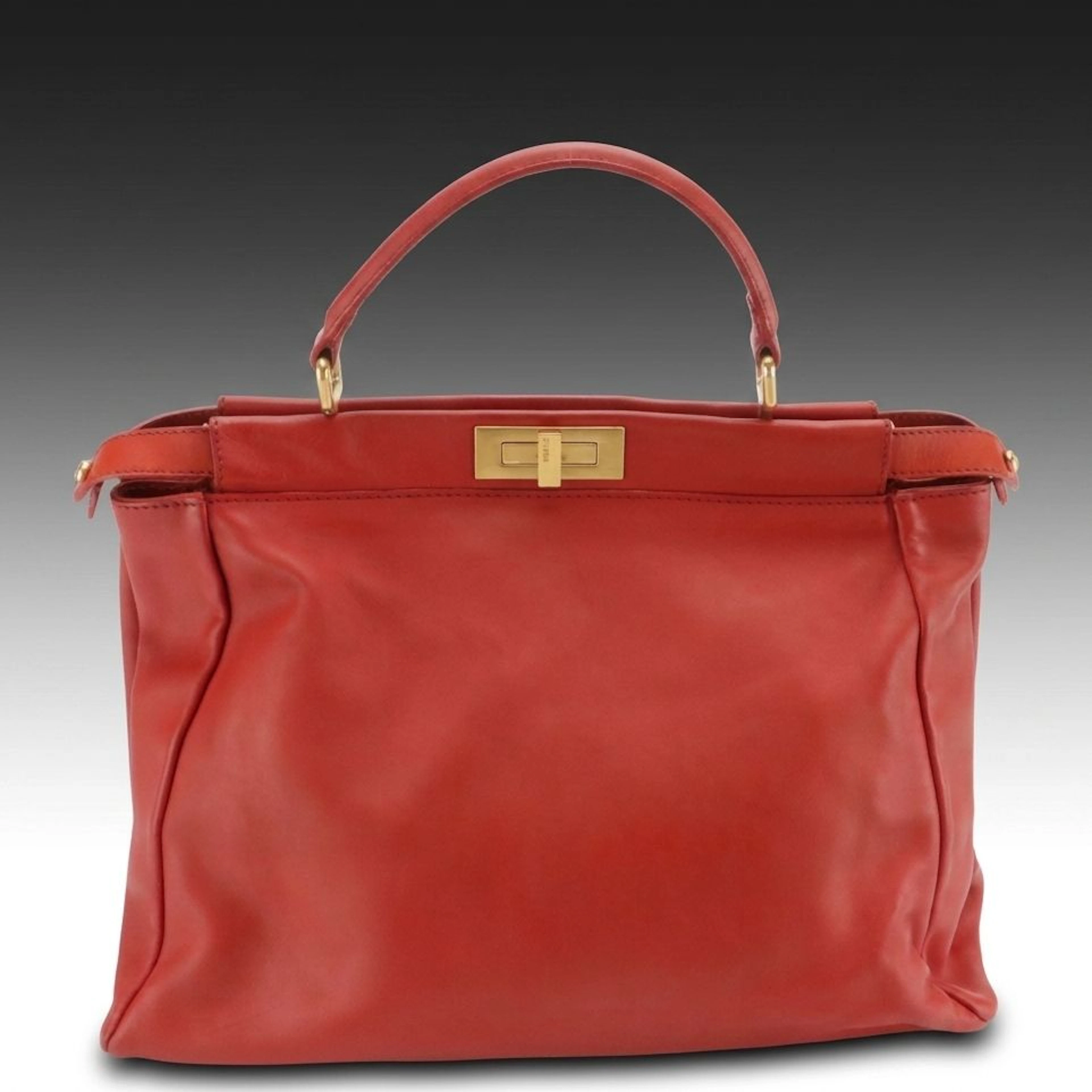 Fendi Leather Large Peekaboo Two-Way Bag