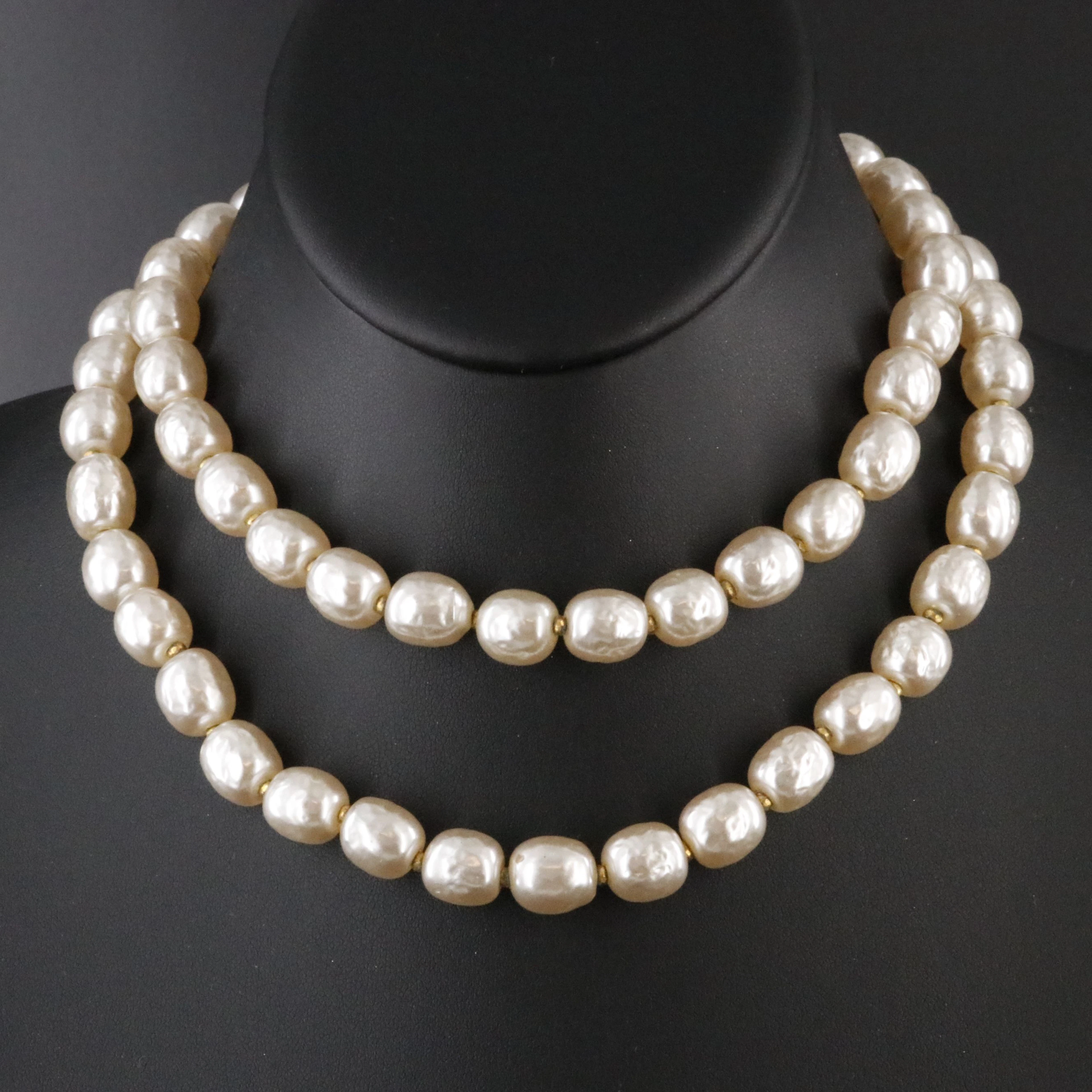 Miriam Haskell Faux Pearl Necklace