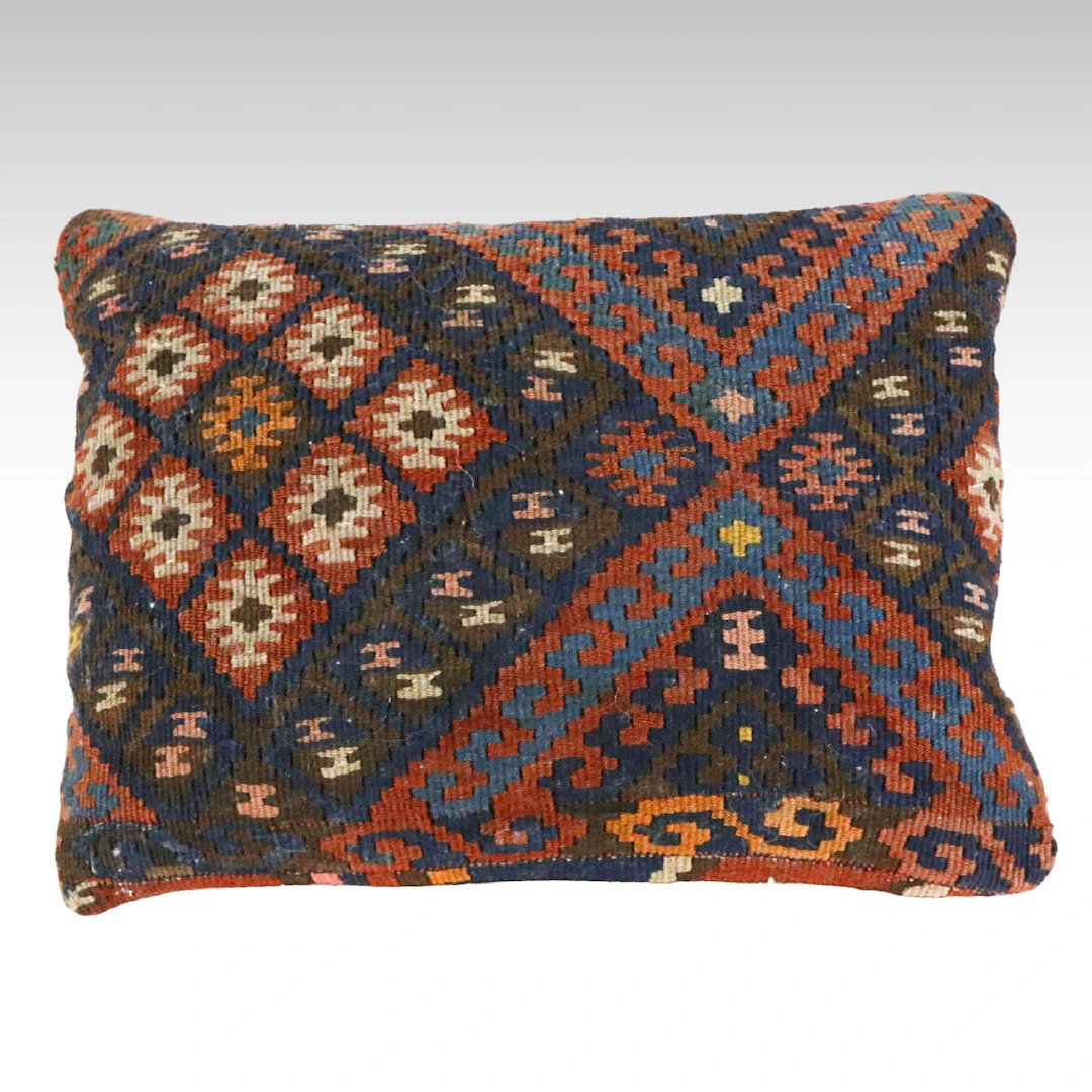 Kilim Rug Faced Throw Pillow