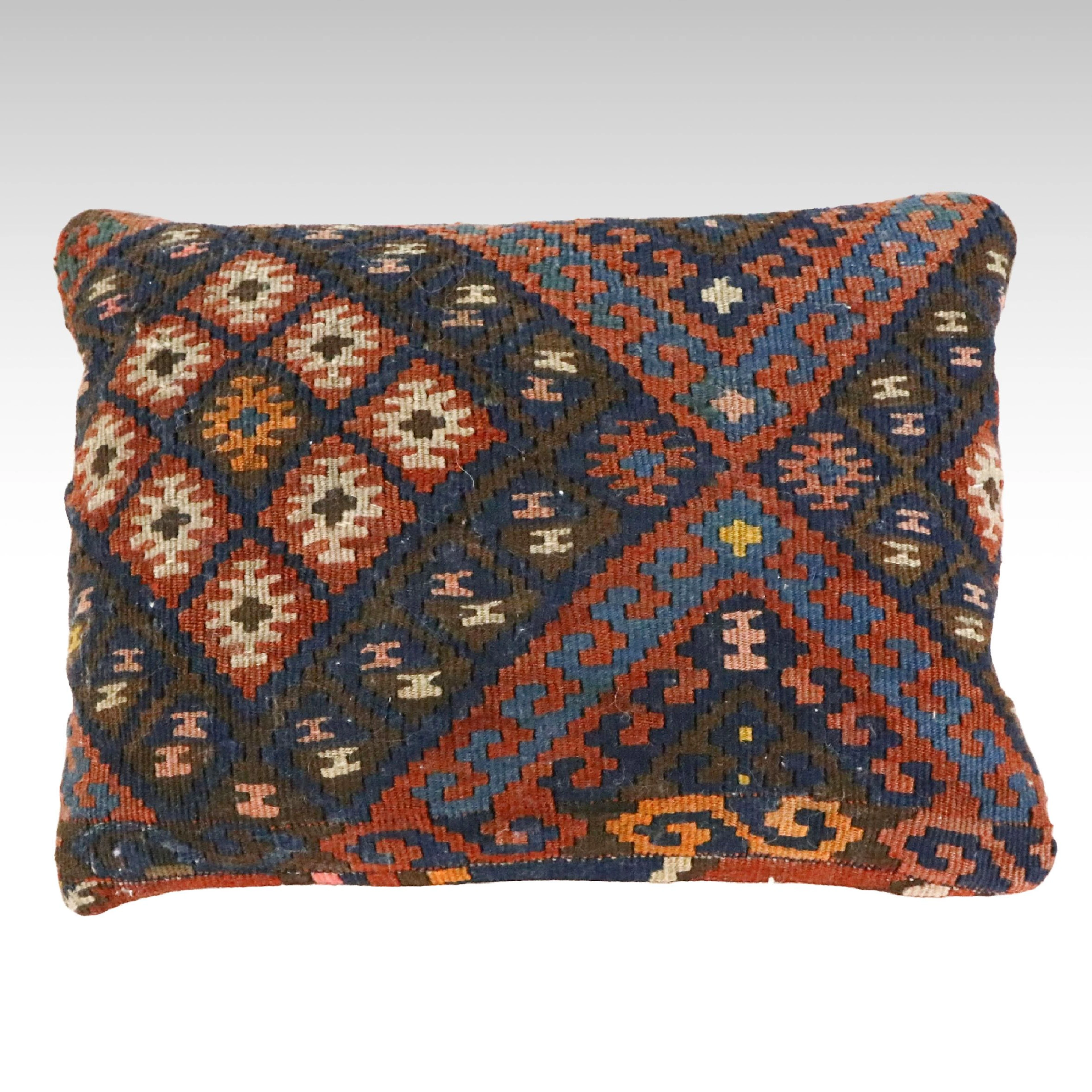 Kilim Rug Faced Throw Pillow