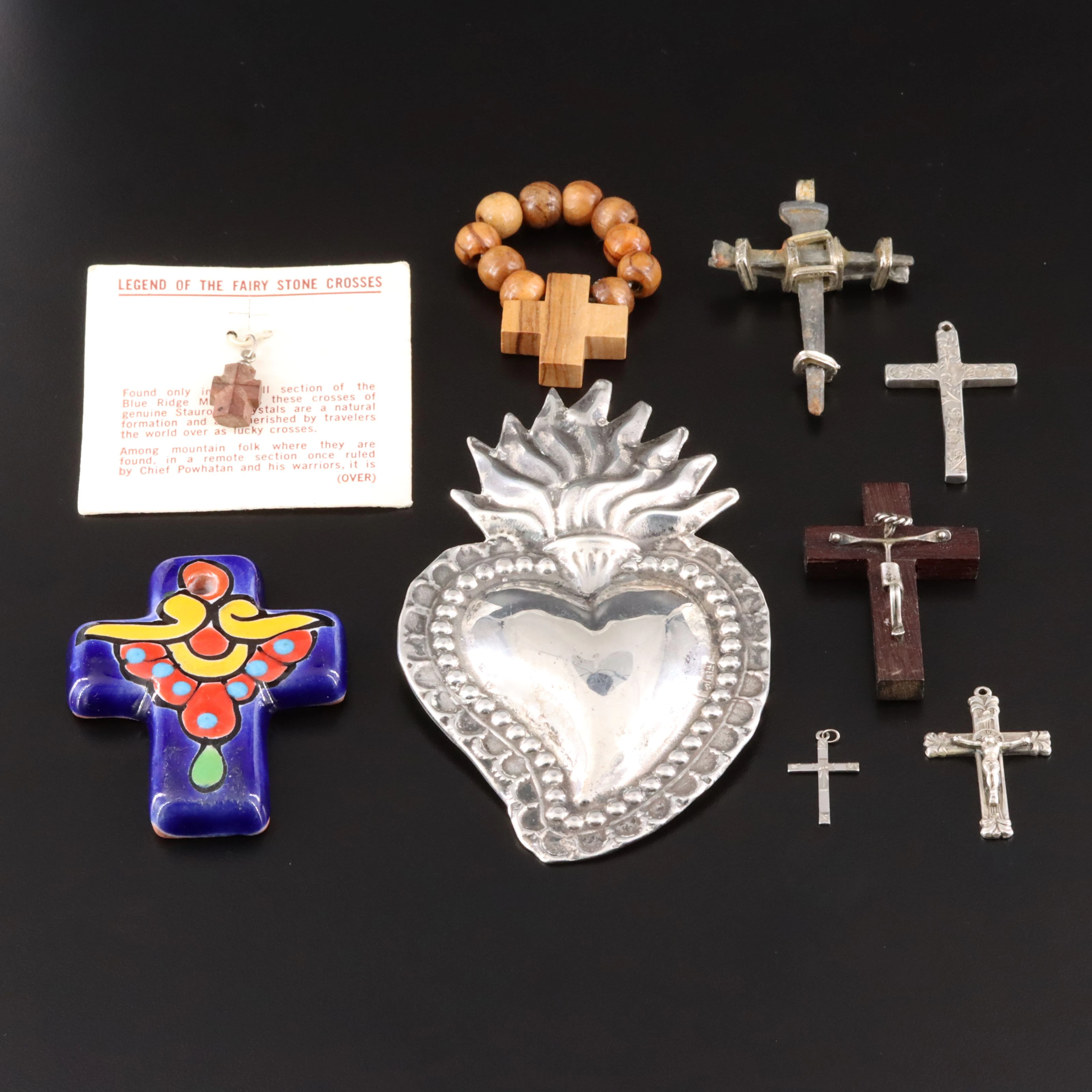 10K & Sterling Sacred Heart Featured in Cross Jewelry Collection