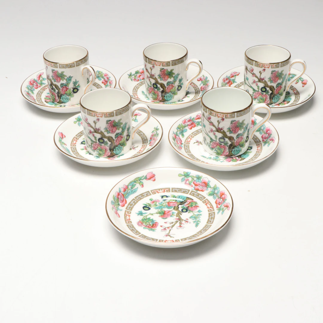 Royal Grafton "Indian Tree" Bone China Demitasse Cups and Saucers