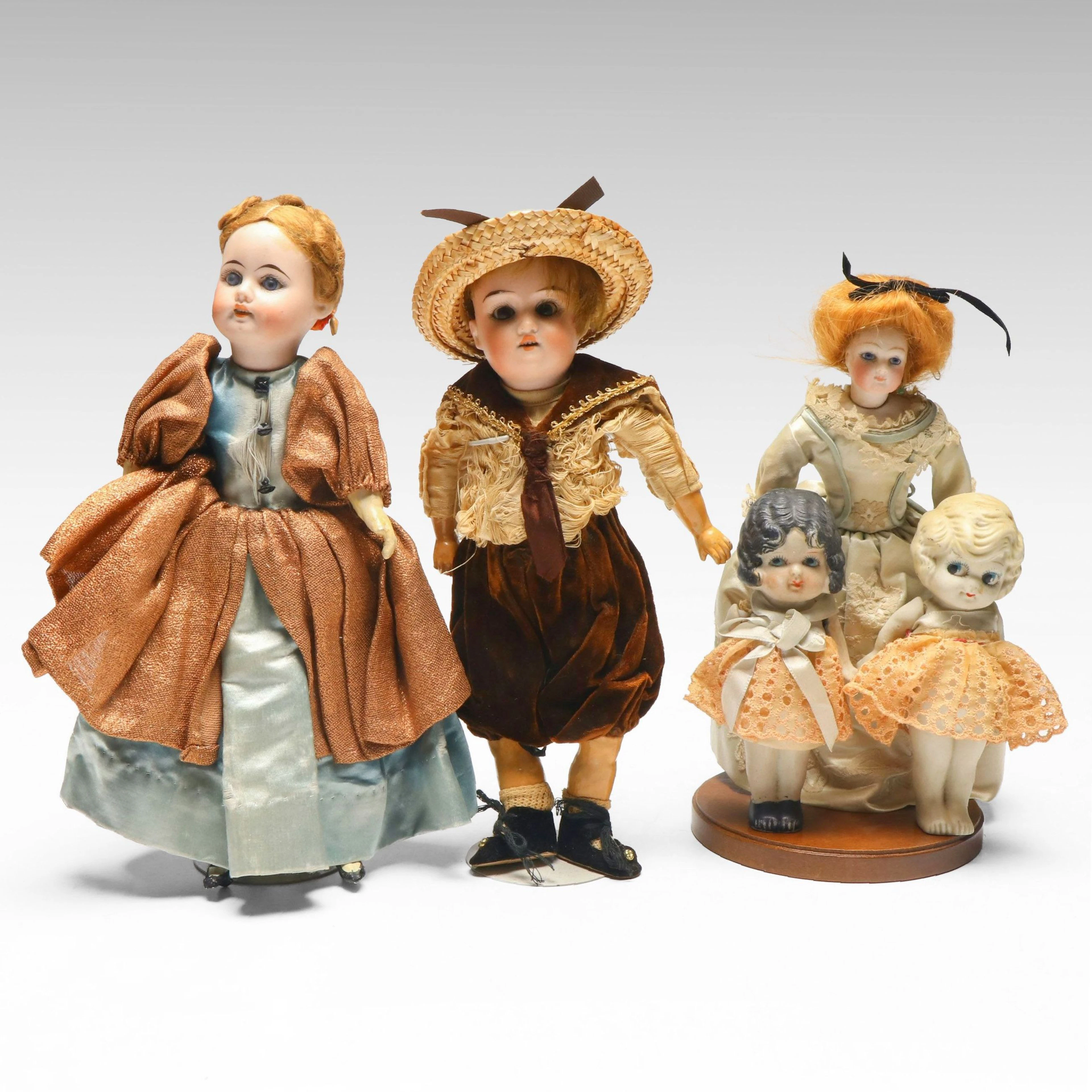 French Petite Fashion Poupée with Armand Marseille "Floradora" and Other Dolls