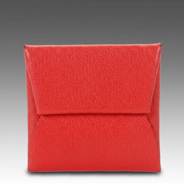 Hermès Bastia Change Purse in Red Epsom Leather