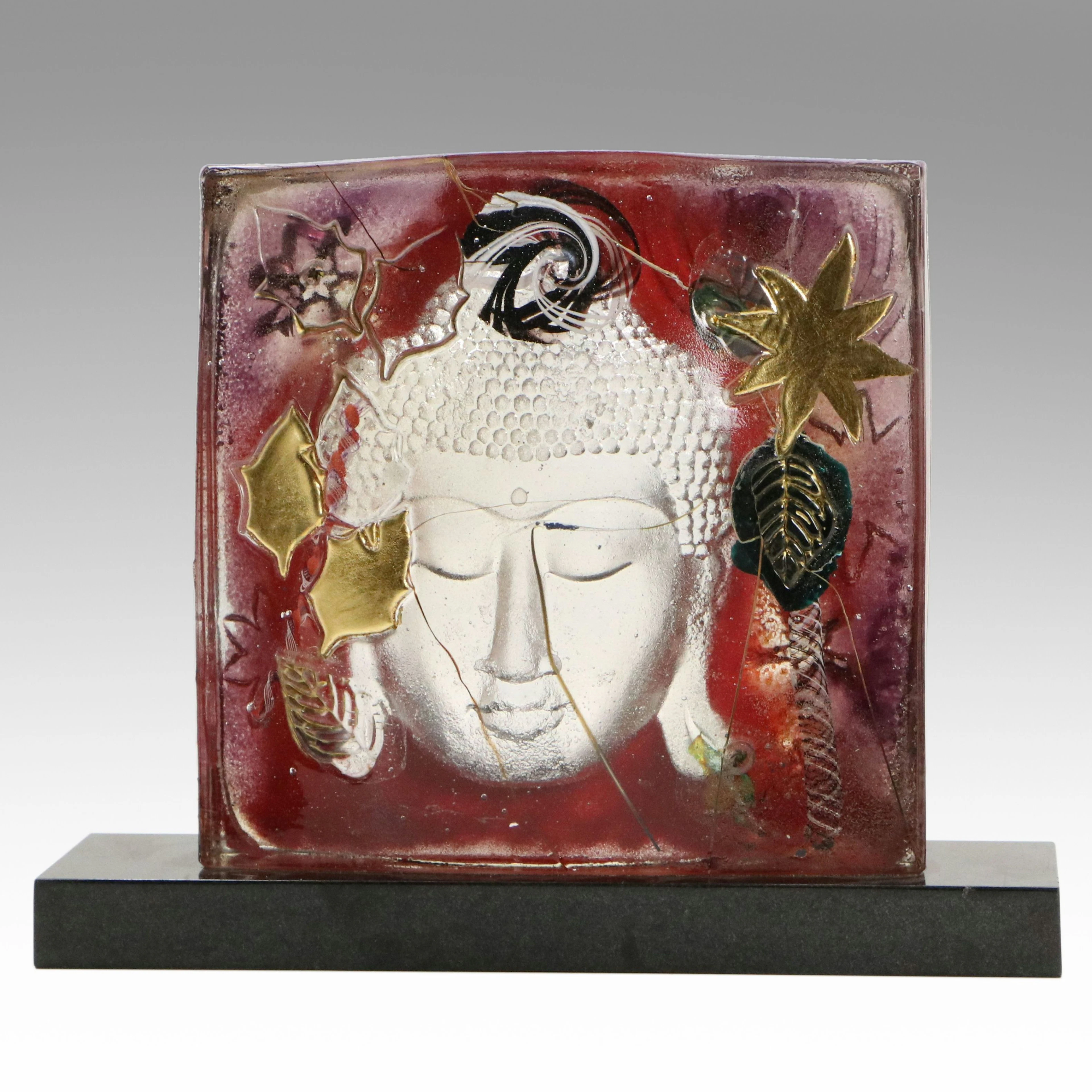 Susan Gott Glass Sculpture "Red Buddha," 2006