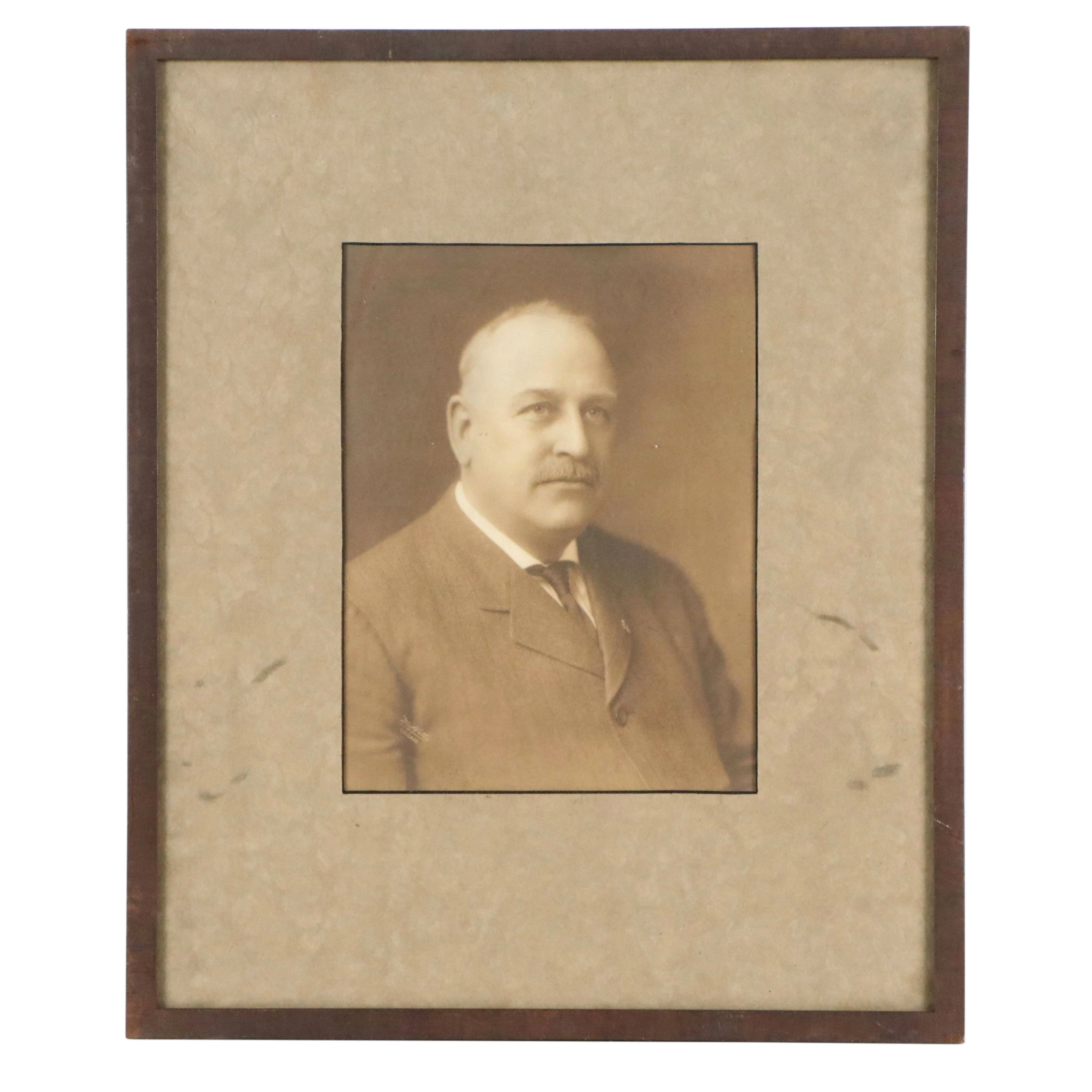 Moffett Studio Silver Gelatin Photographic Portrait of Man, Early 20th Century