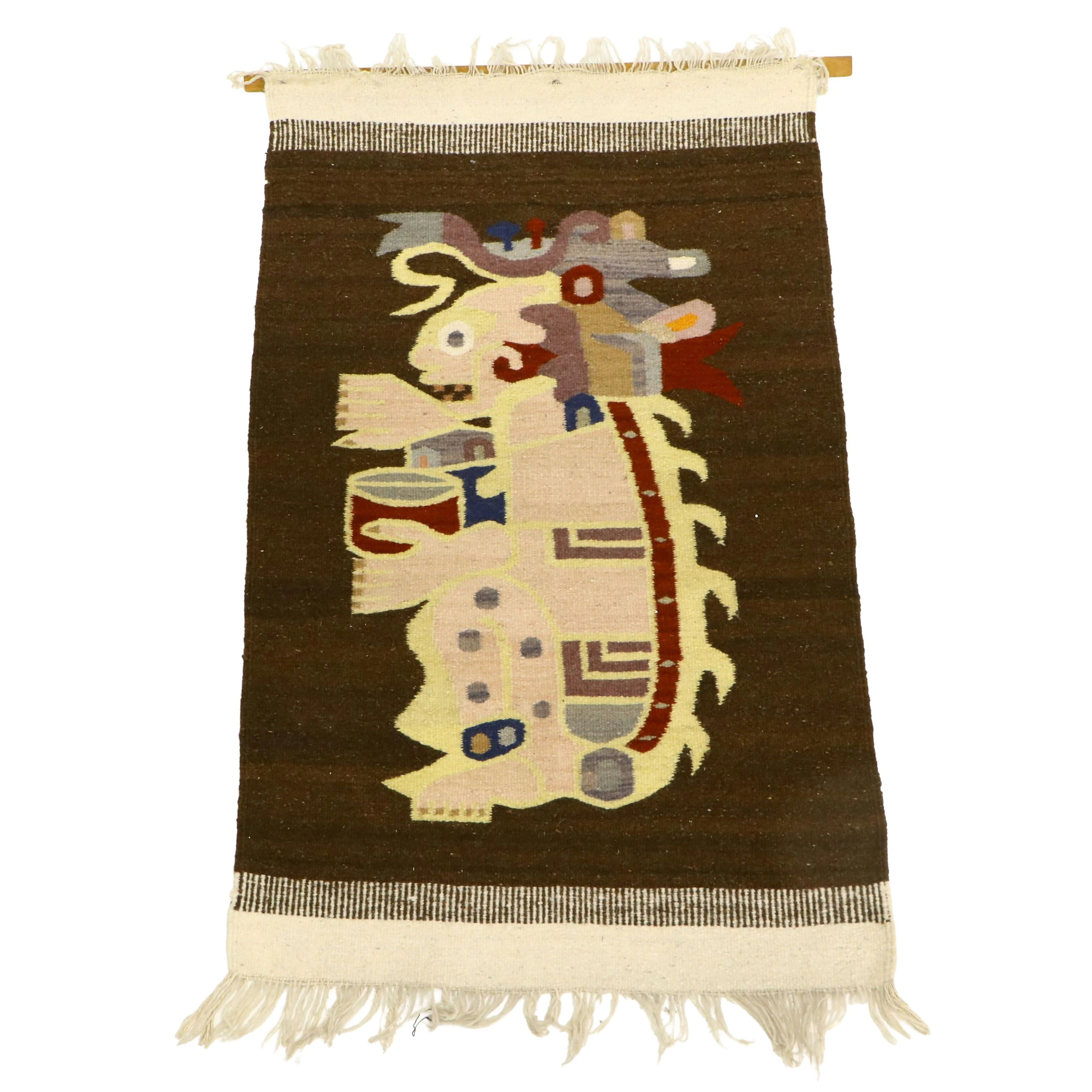 Peruvian Inca Theme Handwoven Wall Tapestry