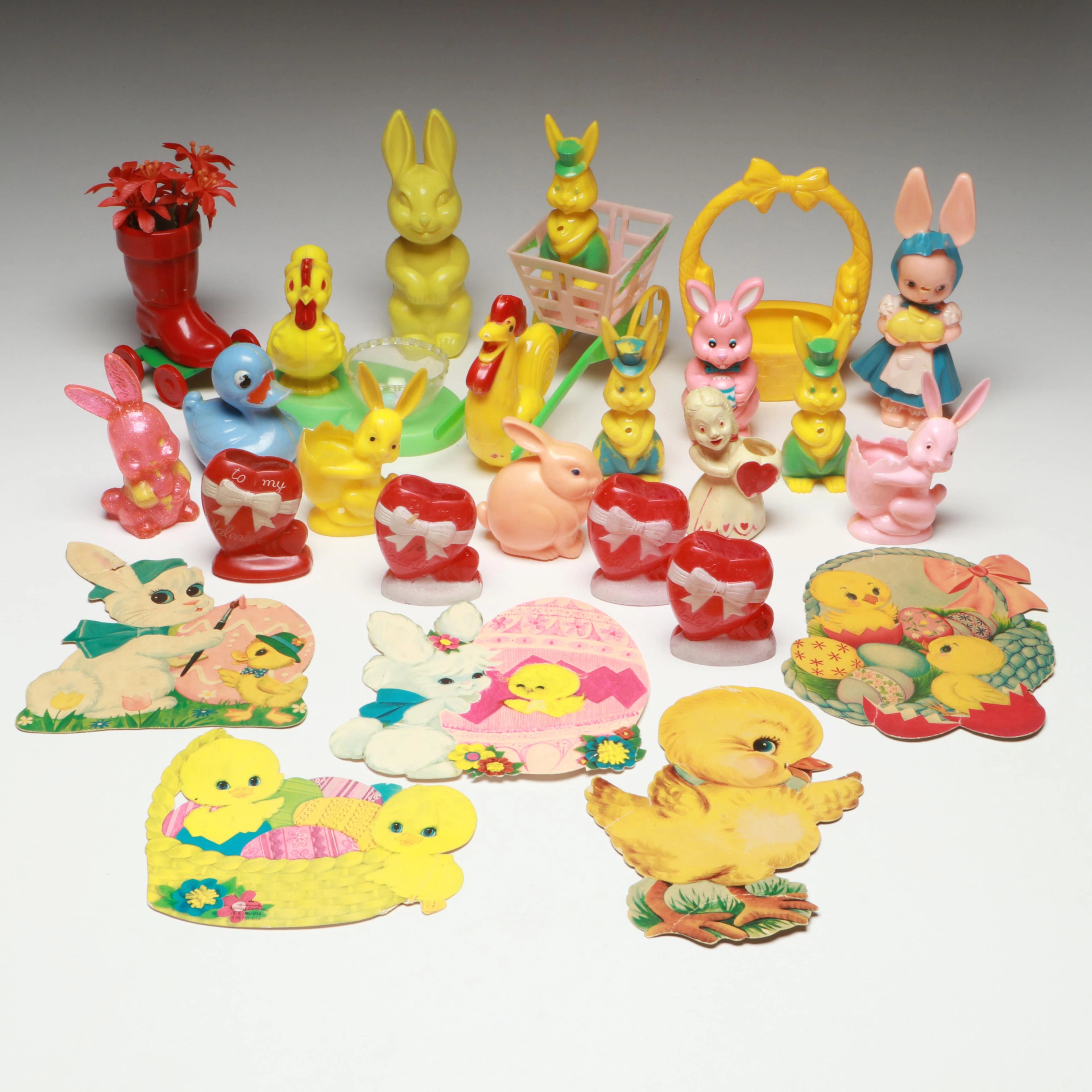 Knickerbocker, Unlimited, and Other Plastic Easter Toys, Mid to Late 20th C.
