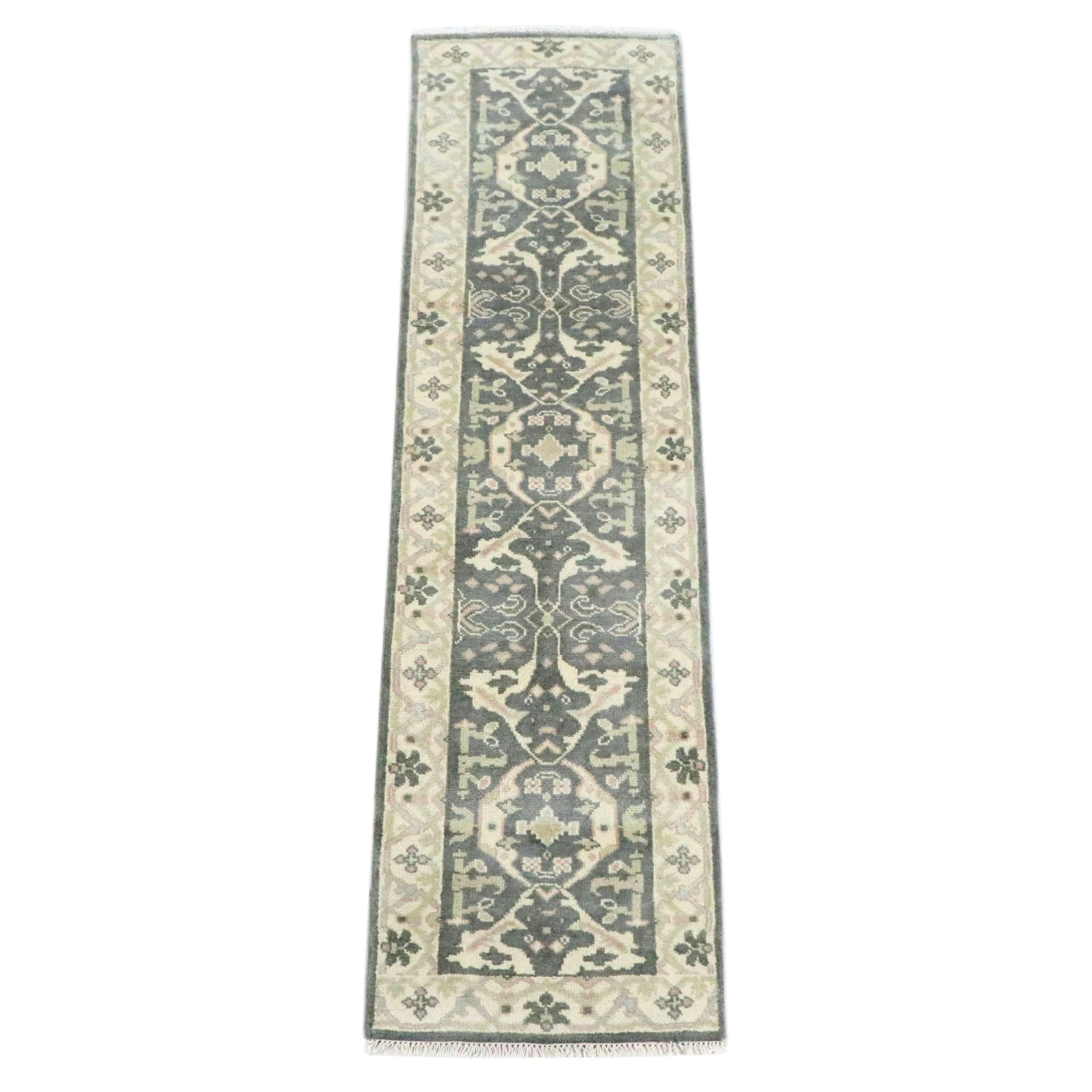 2'7 x 9'11 Hand-Knotted Pakistani Kazak Carpet Runner