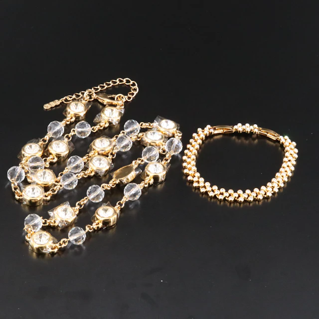 Camrose & Kross Jacqueline Kennedy Crystal Necklace and Bracelet