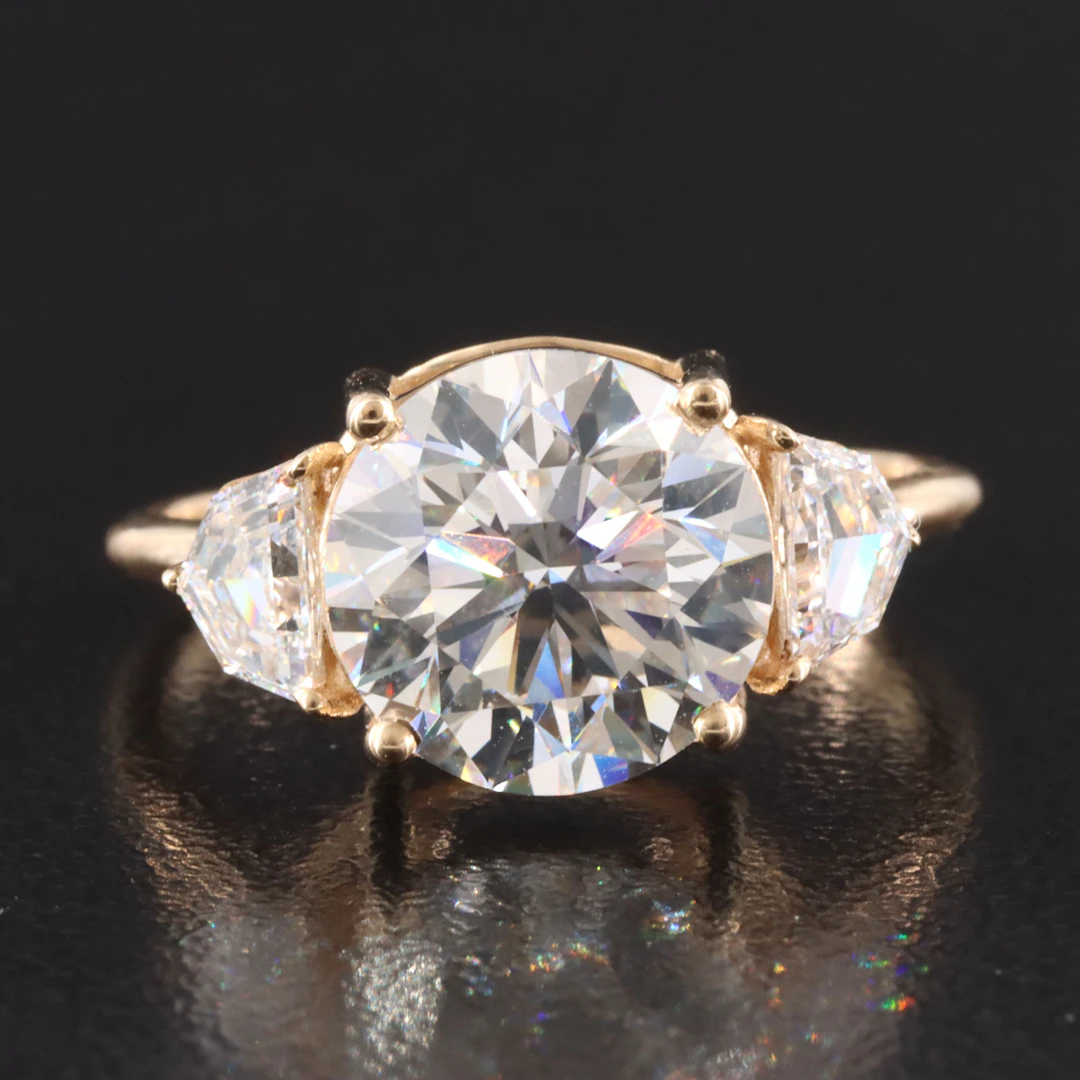 14K 4.02 CTW Lab Grown Diamond Ring with IGI Report