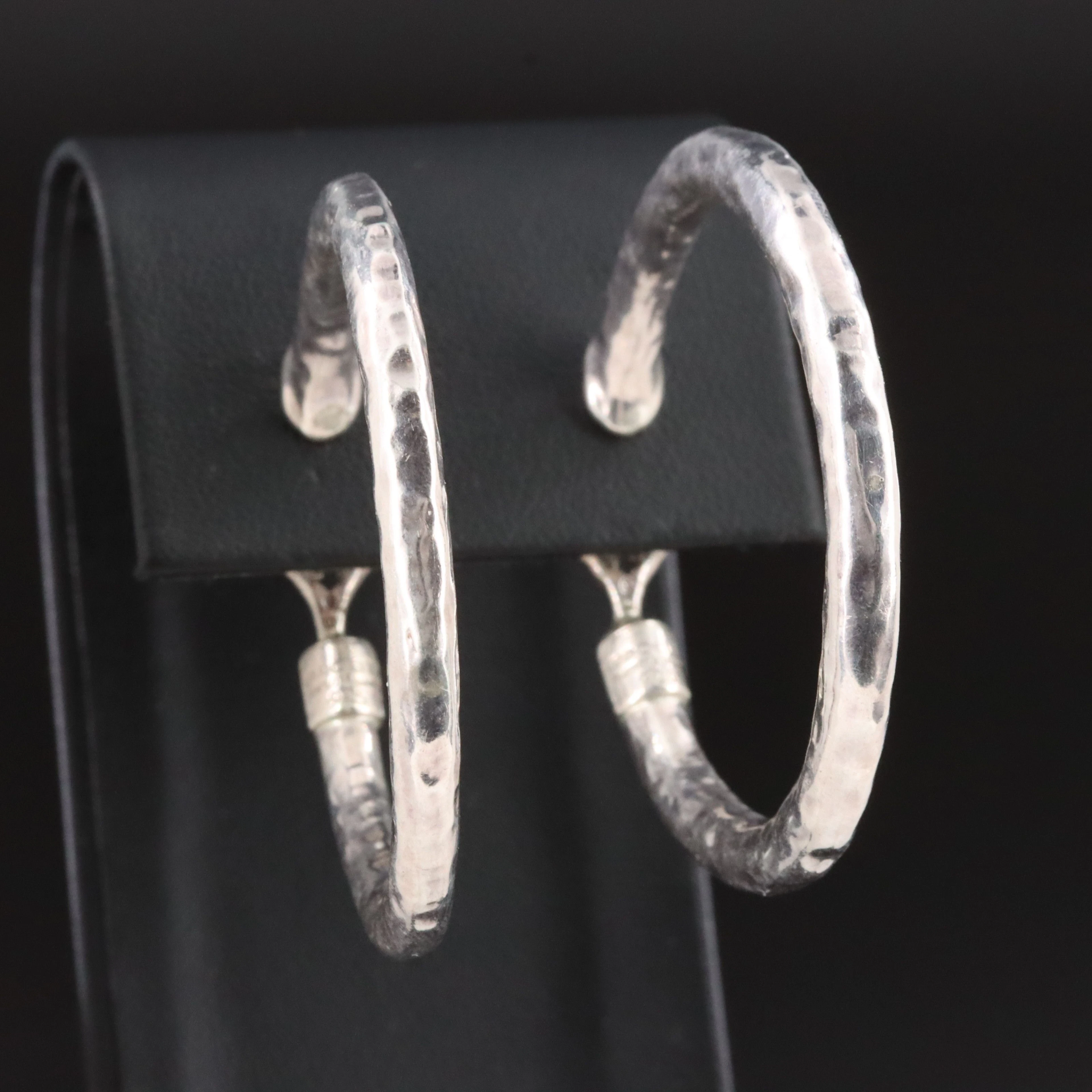 Ippolita Sterling Hammered Hoop Earrings