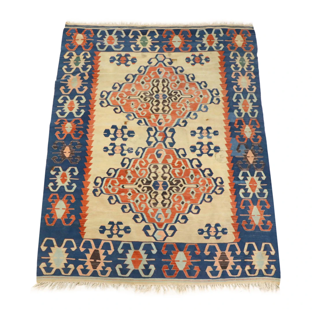 6'4 x 9'4 Handwoven Turkish Style Kilim Area Rug