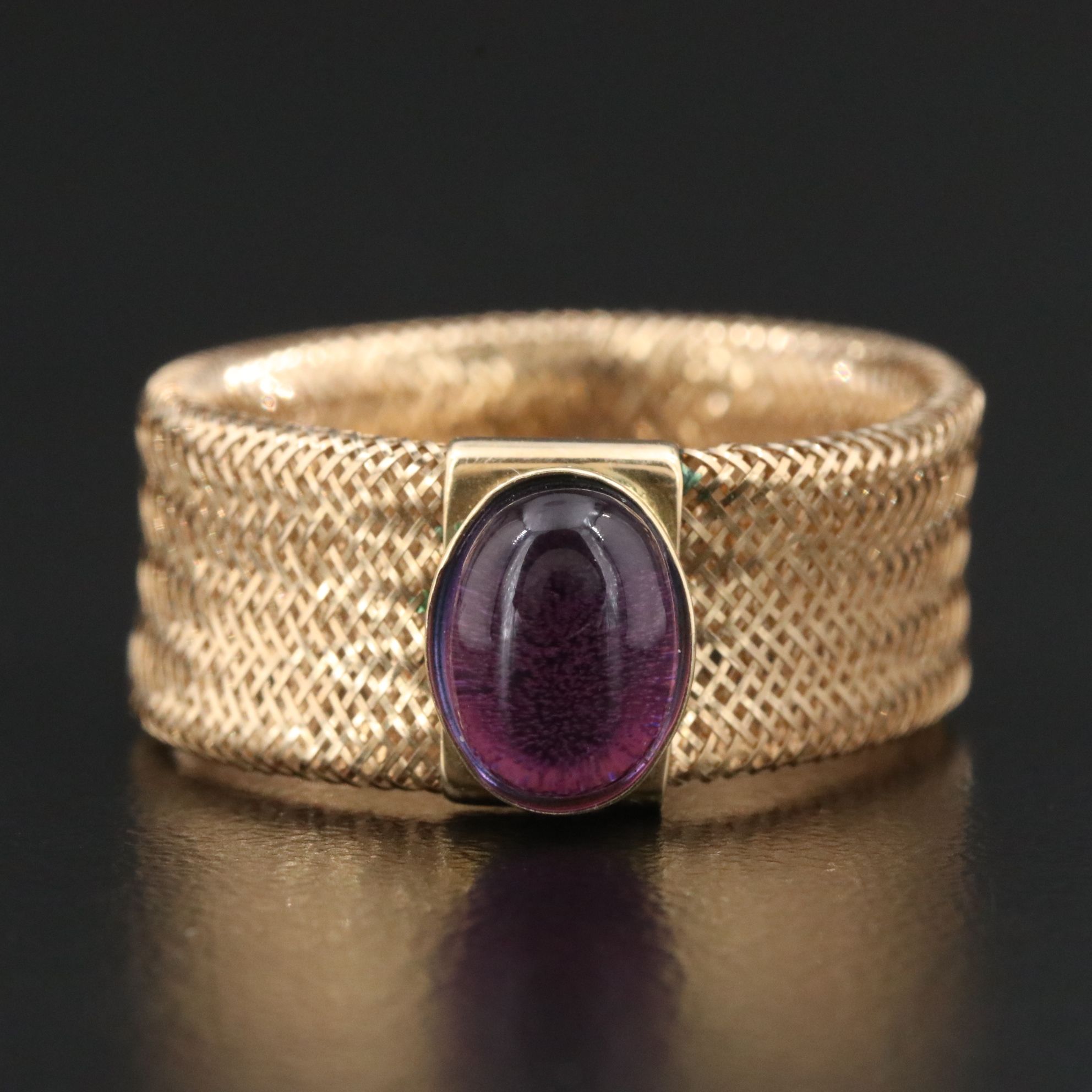 14K Amethyst Expandable Ring | Barnebys