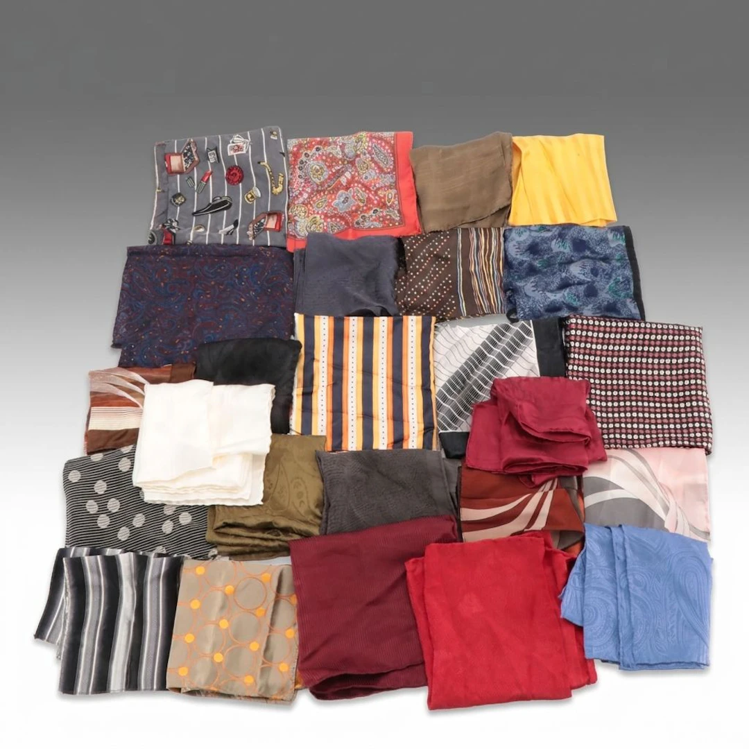 Hermès H Silk Pocket Square, Paul Frederick, Nicole Miller & More