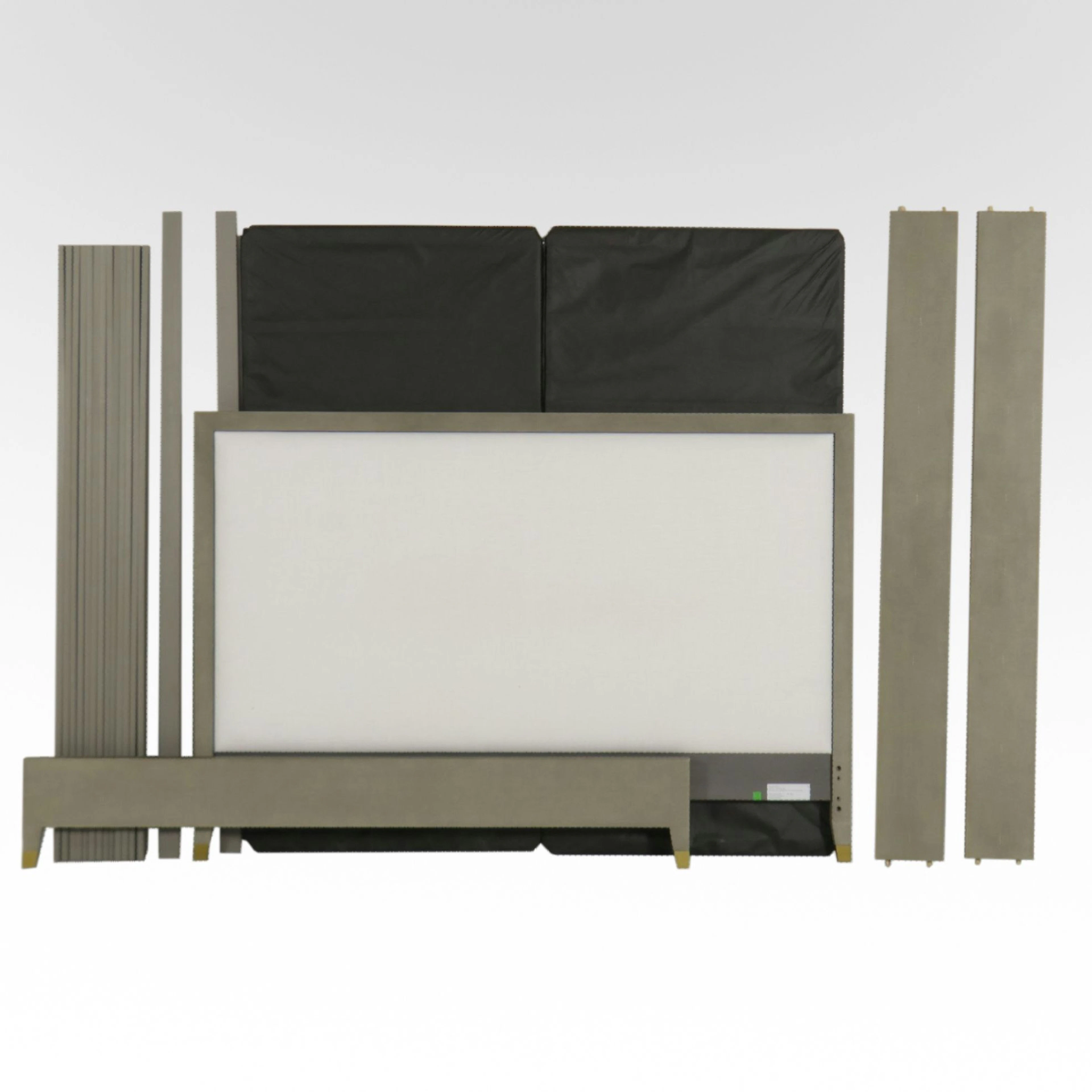Restoration Hardware "Graydon" Shagreen Leather Finished King Size Bed Frame