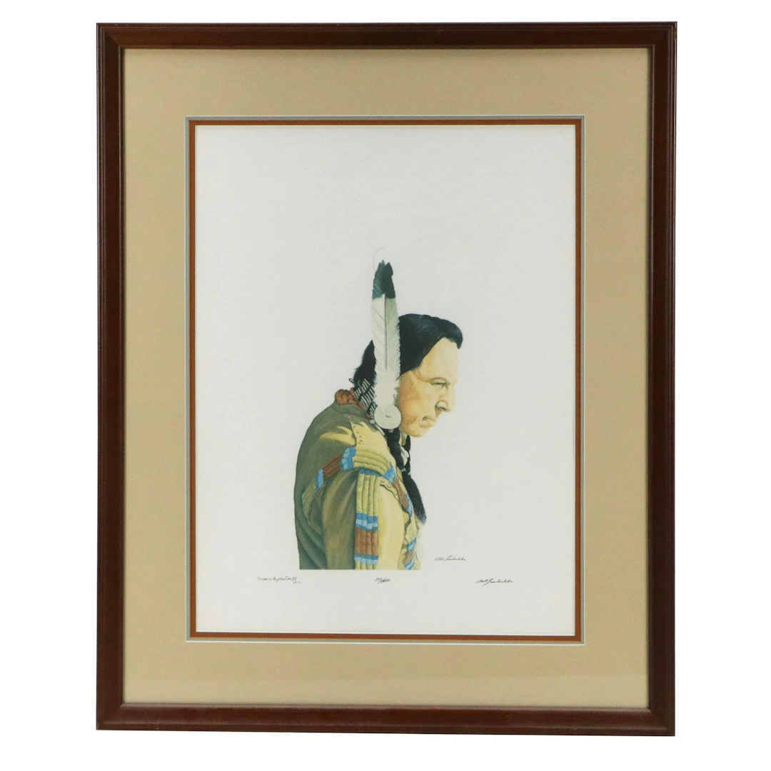 Bob Timberlake Offset Lithograph "Iron Eyes," Late 20th Century