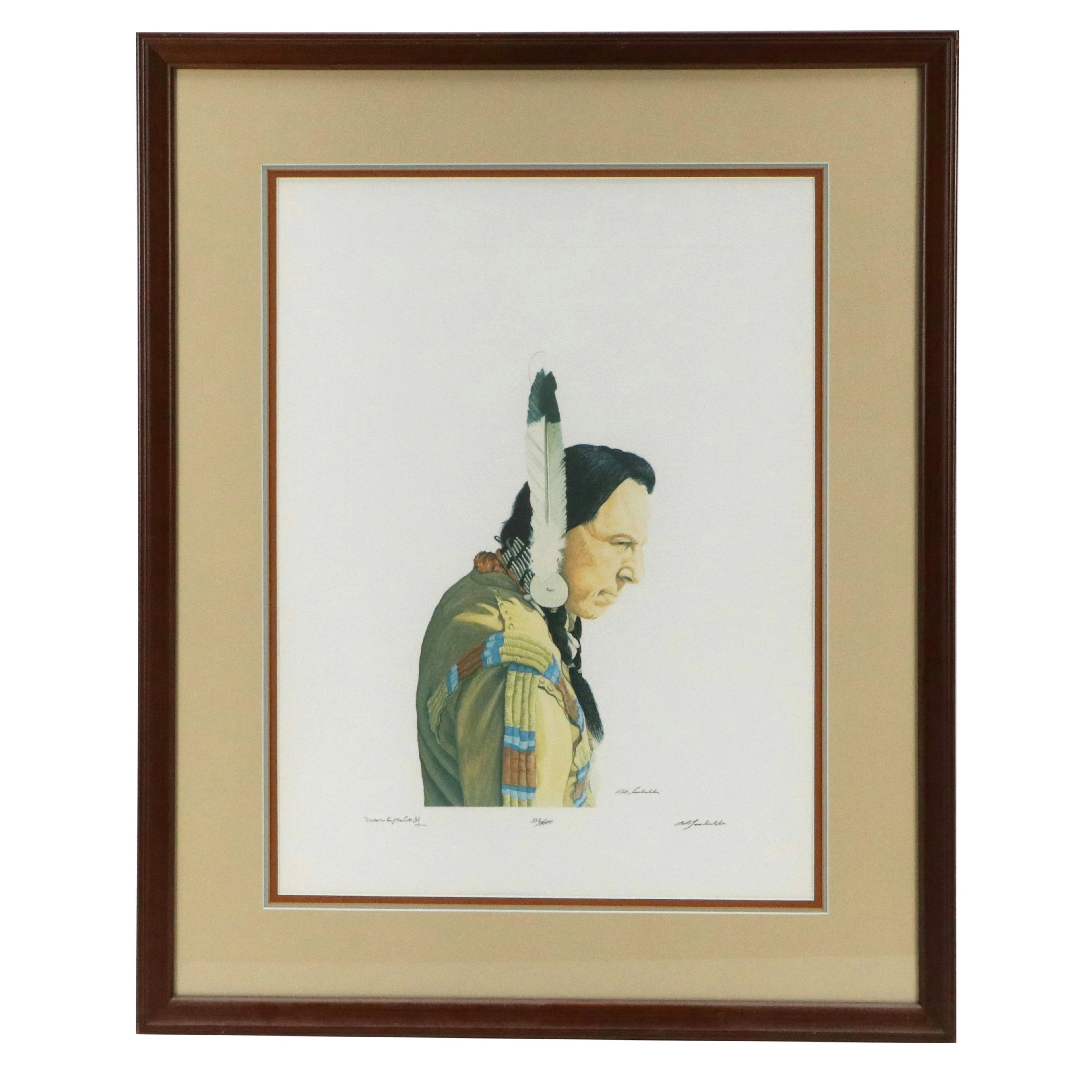 Bob Timberlake Offset Lithograph "Iron Eyes," Late 20th Century