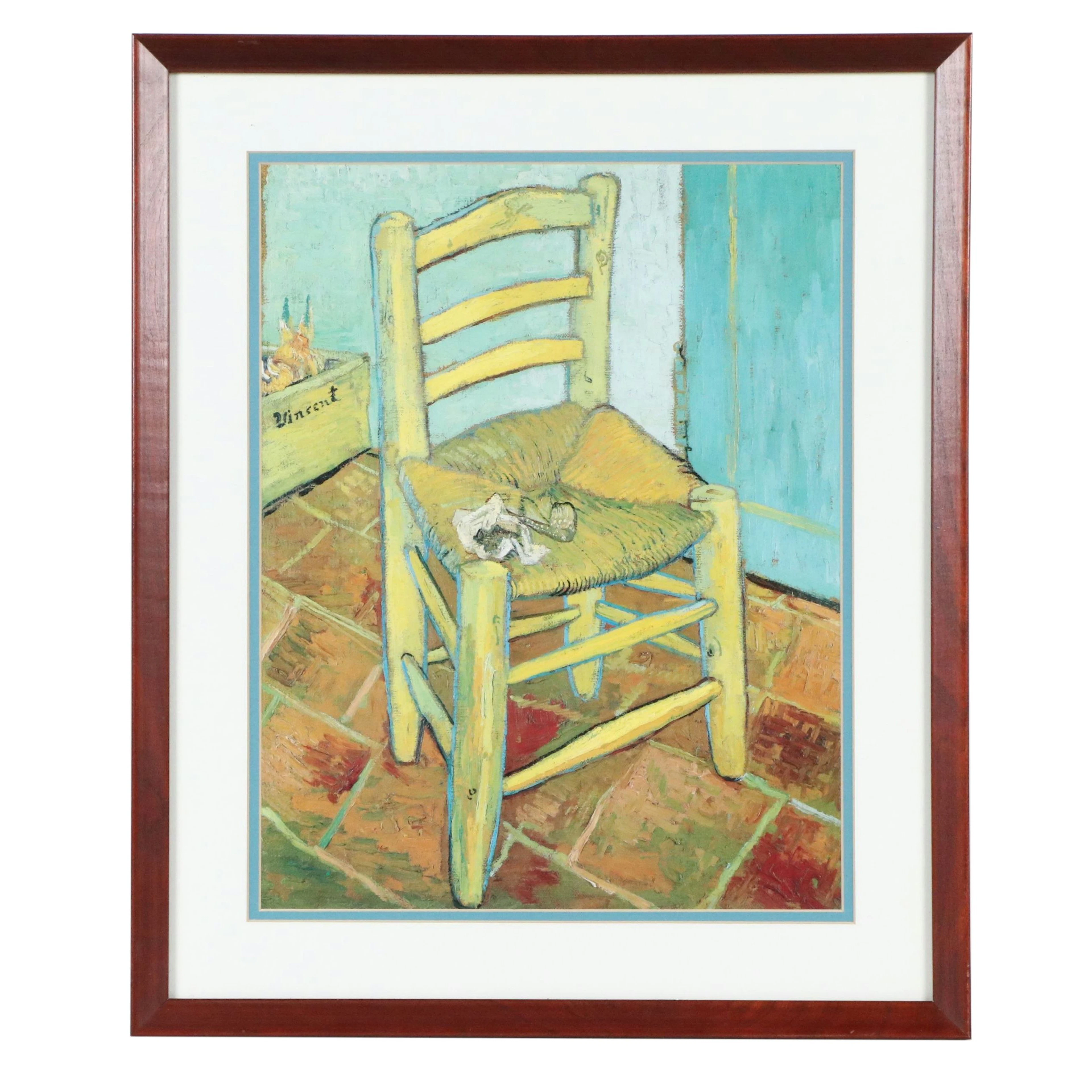 Offset Lithograph After Vincent Van Gogh "Van Gogh's Chair," 21st Century