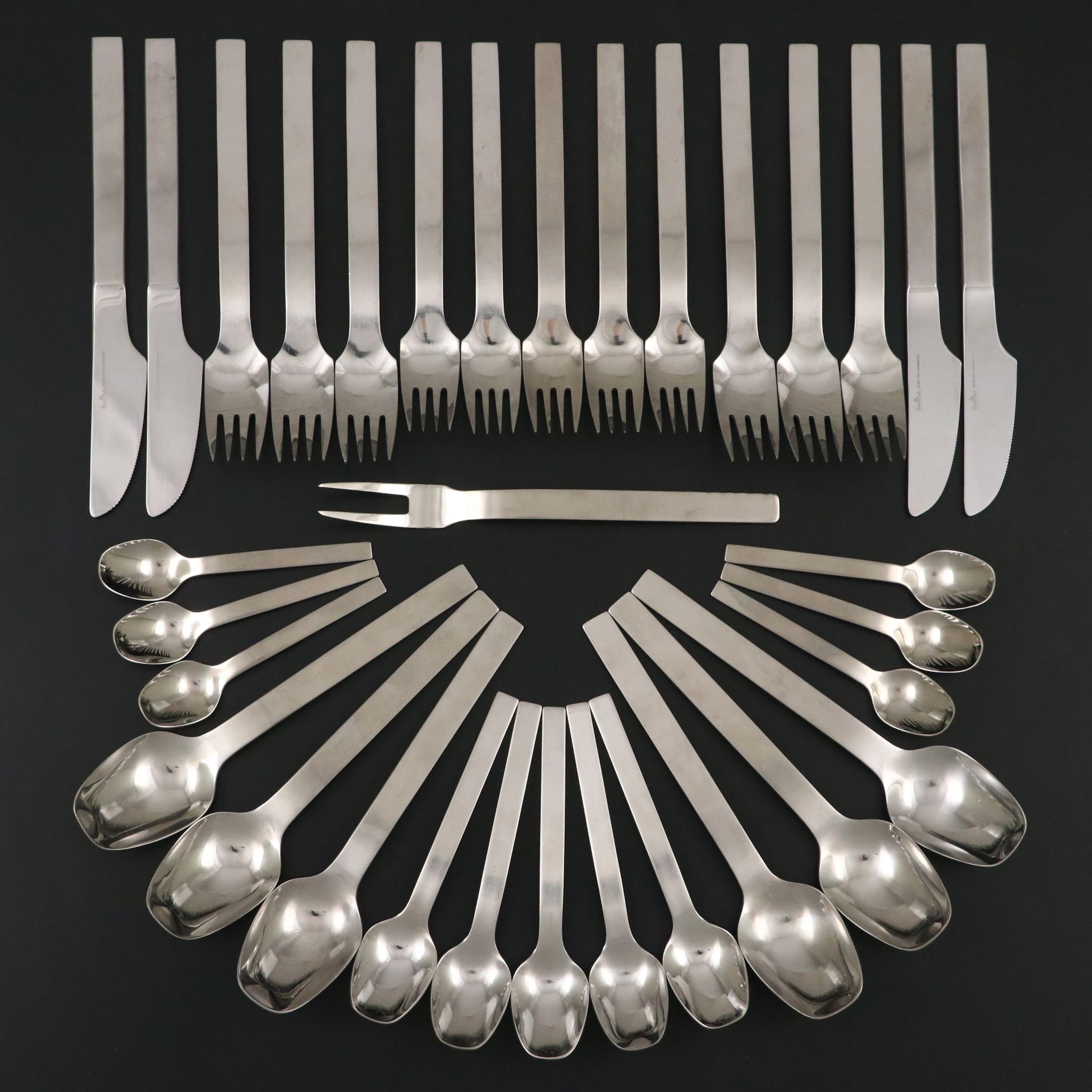 Rosenthal "Titan" Stainless Steel Flatware, Late 20th Century