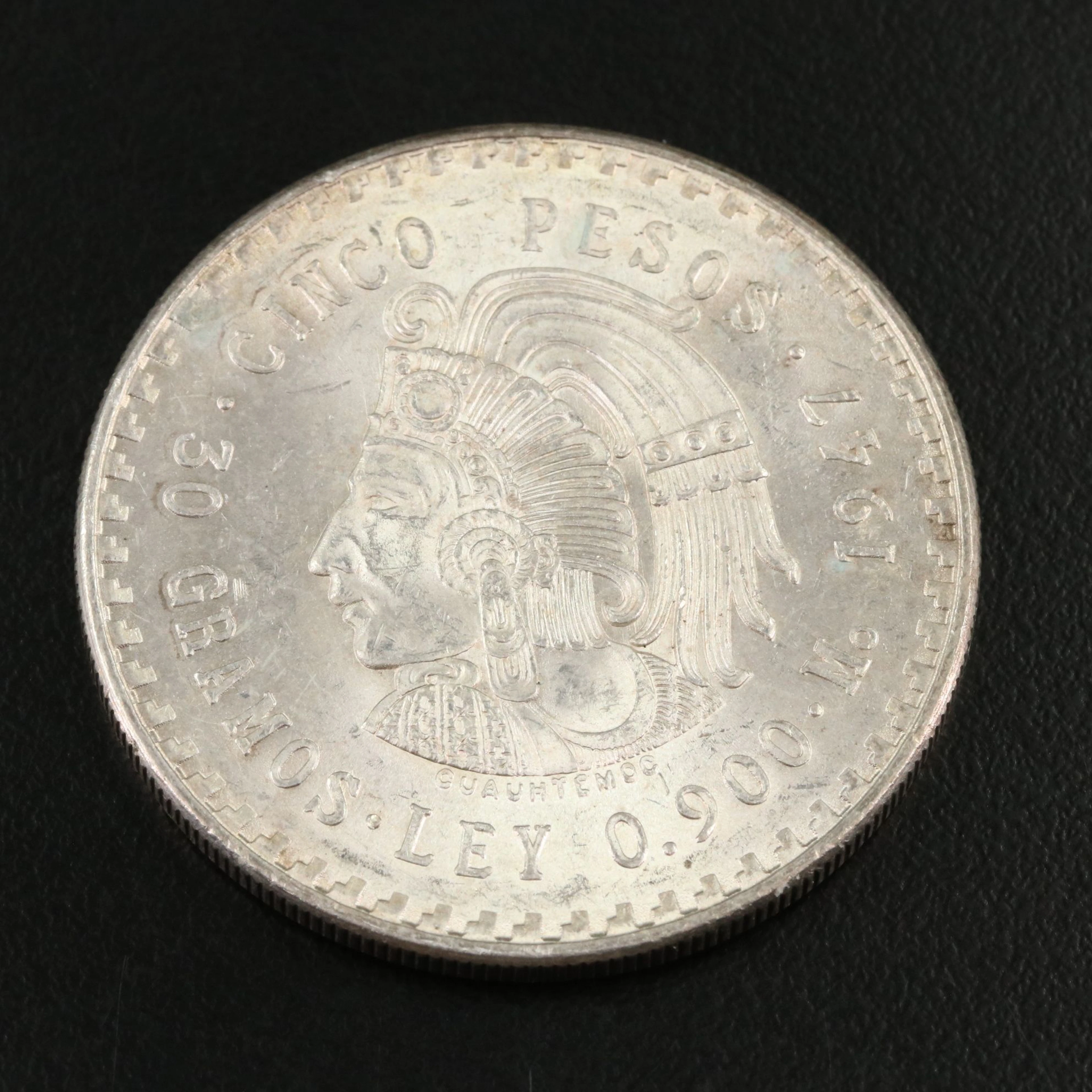 1947 Mexico Silver Five Peso
