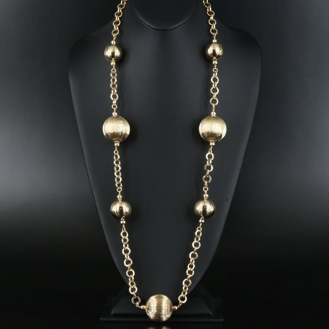 Braccialini Italian Bronze Station Necklace