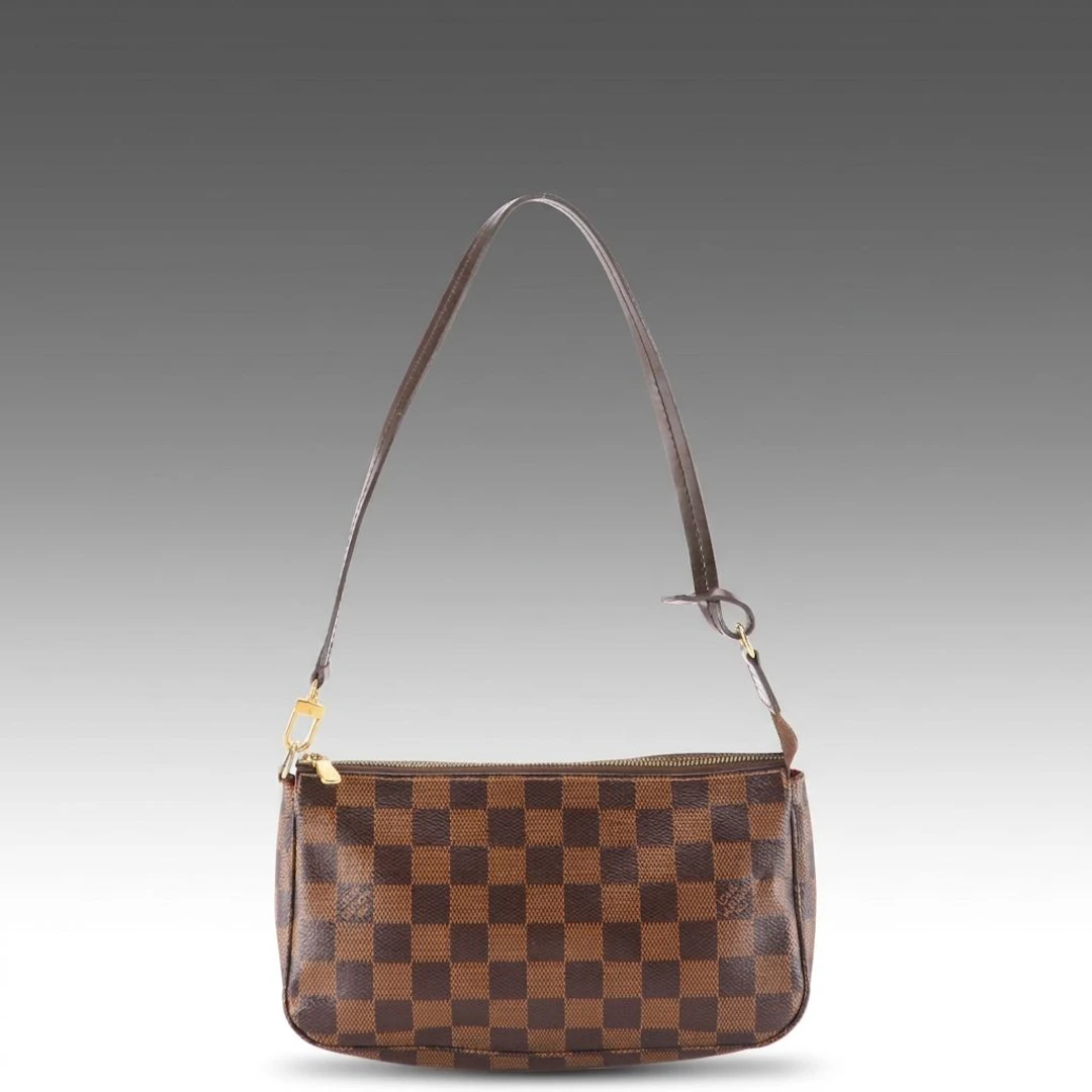 Louis Vuitton Navona Pochette Accessories Bag in Damier Ebene Canvas