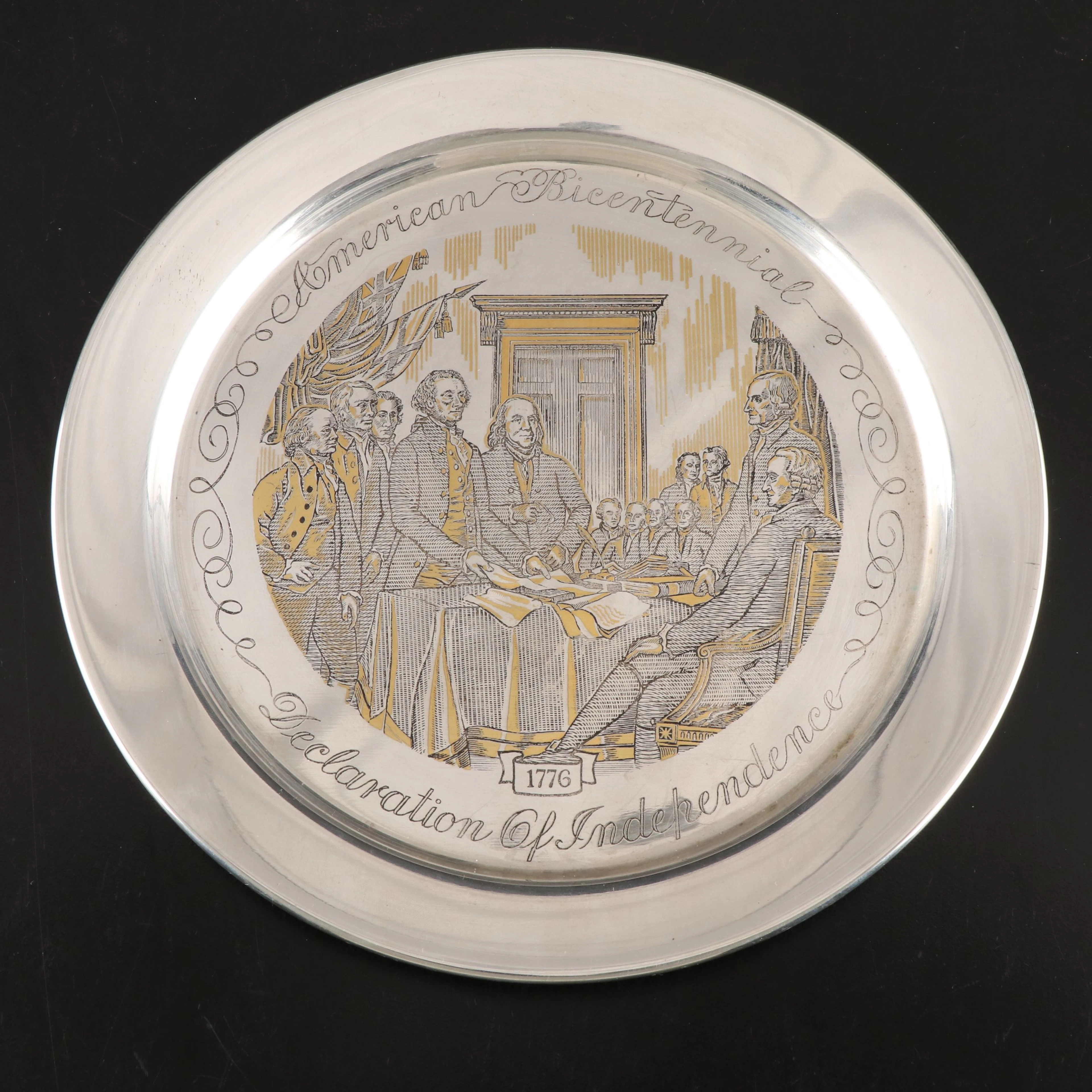 Danbury Mint "Declaration of Independence" 24K Gold Inlaid Sterling