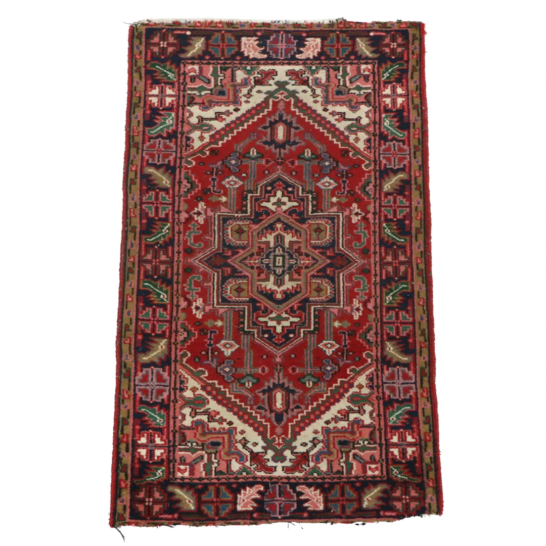 2'11 x 4'11 Hand-Knotted Persian Heriz Accent Rug