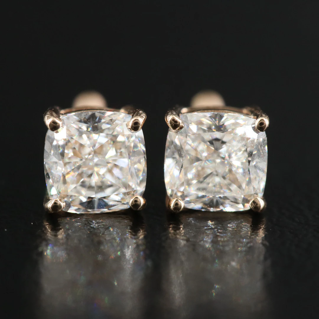 14K 1.20 CTW Diamond Earrings with GIA Reports
