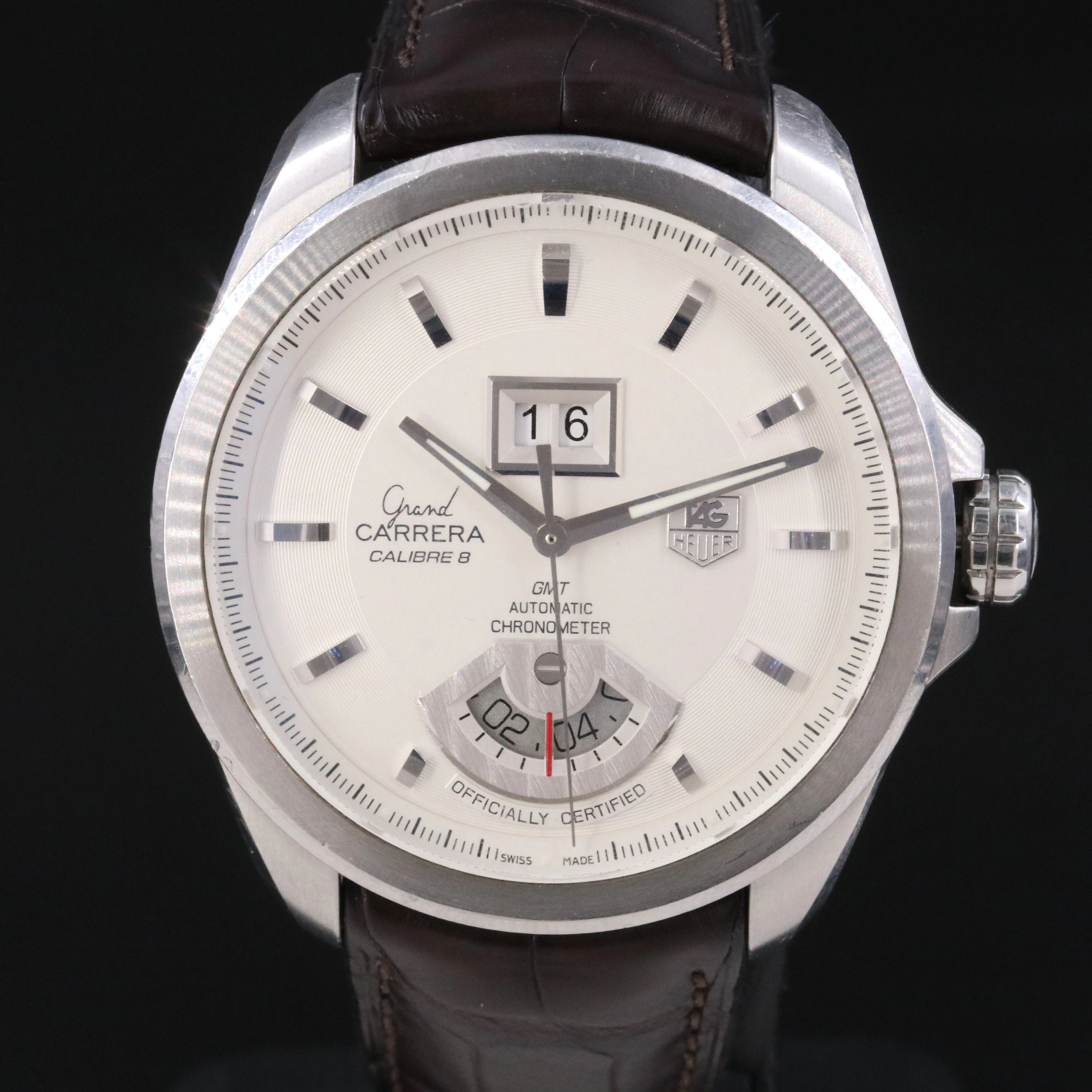 TAG Heuer Grand Carrera Calibre 8 GMT Chronometer Automatic Watch #WAV5112
