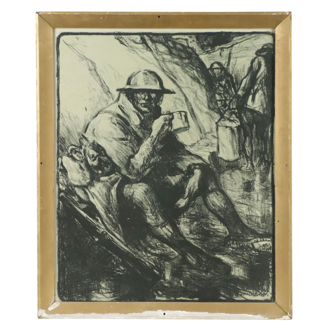 World War I Propaganda Halftone Poster "Feed a Fighter," c. 1918