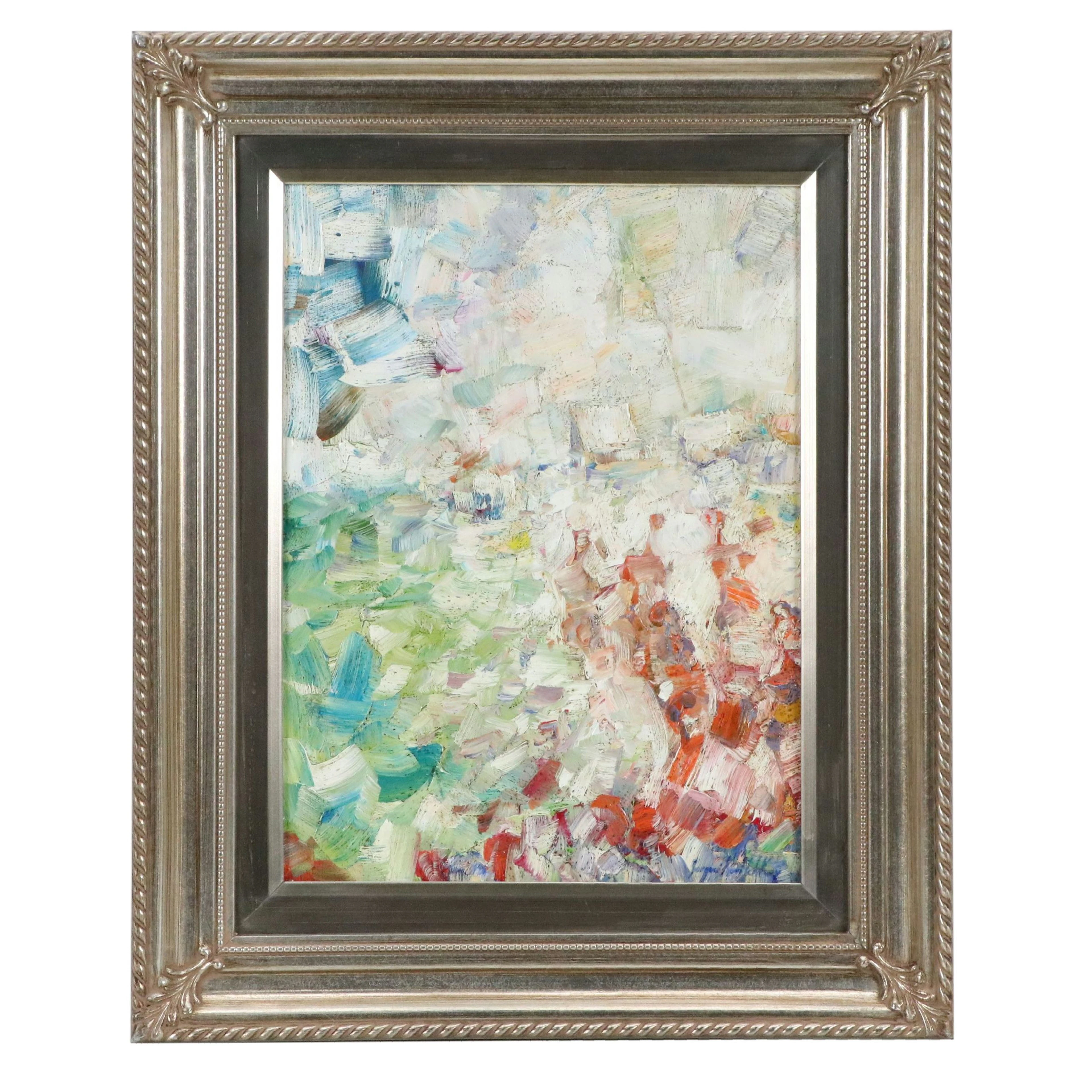 Serguei Novitchkov Abstract Oil Painting "California Sun," 2026