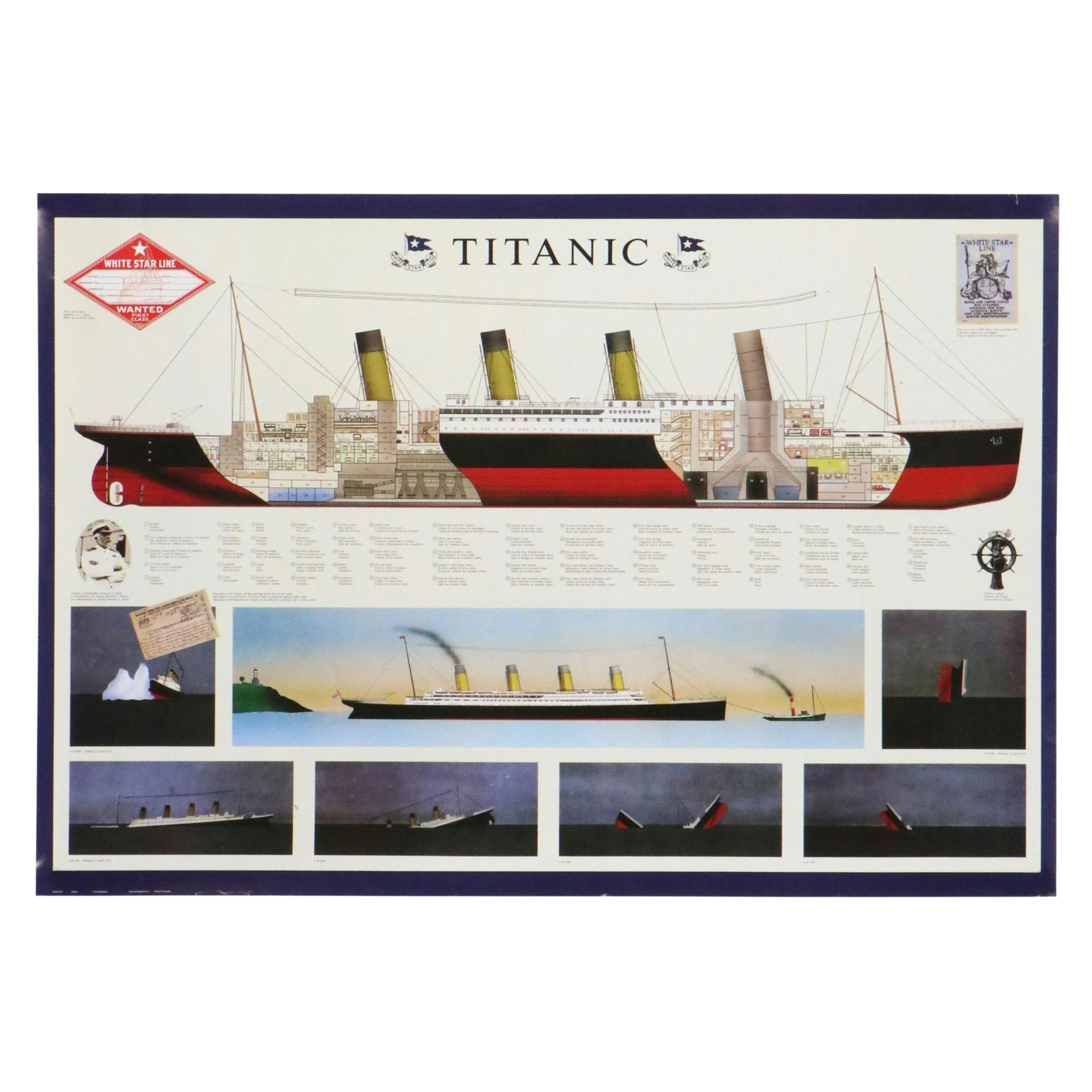 RMS Offset Lithograph Titanic Poster