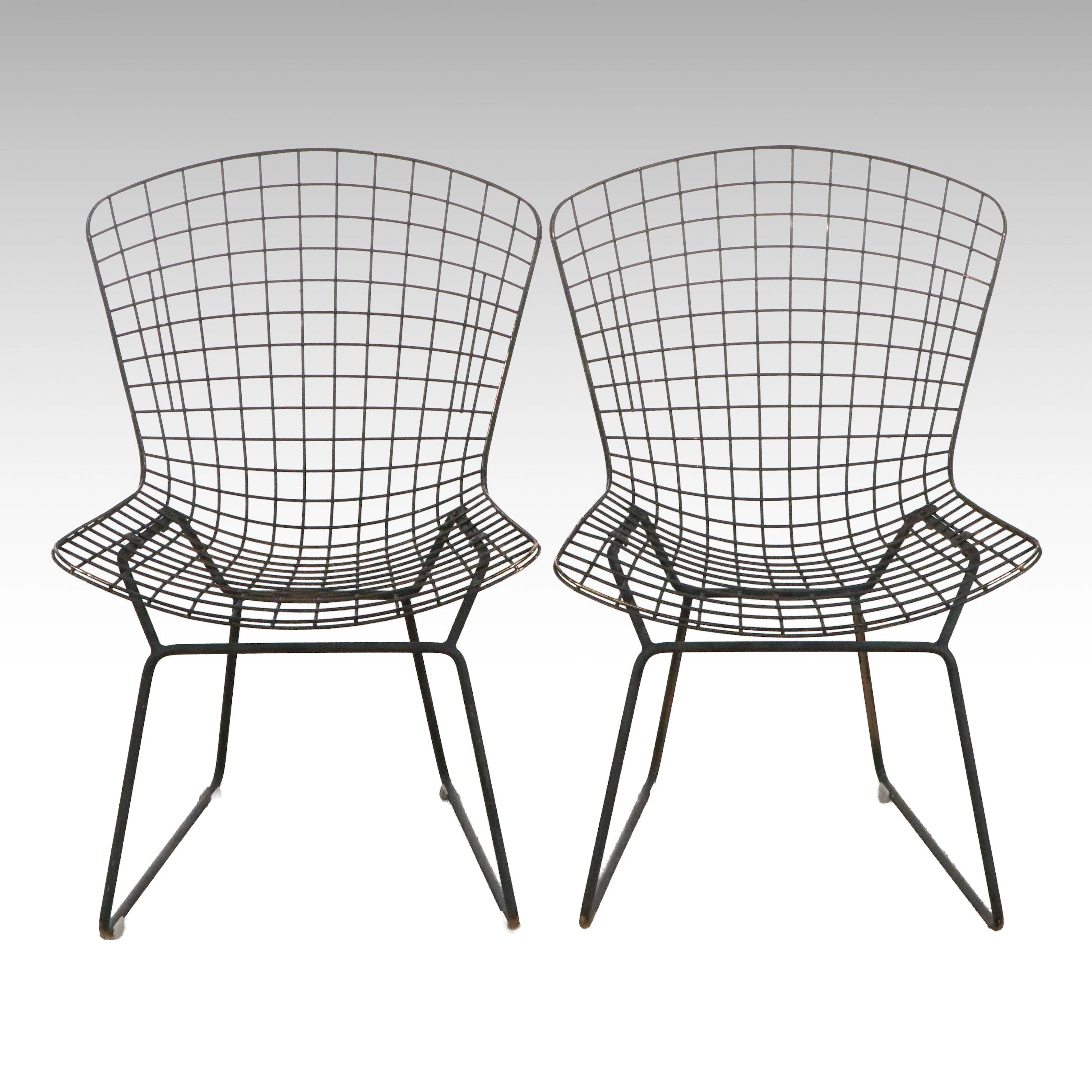 Pair of Wire Side Chairs, Style of Harry Bertoia for Knoll
