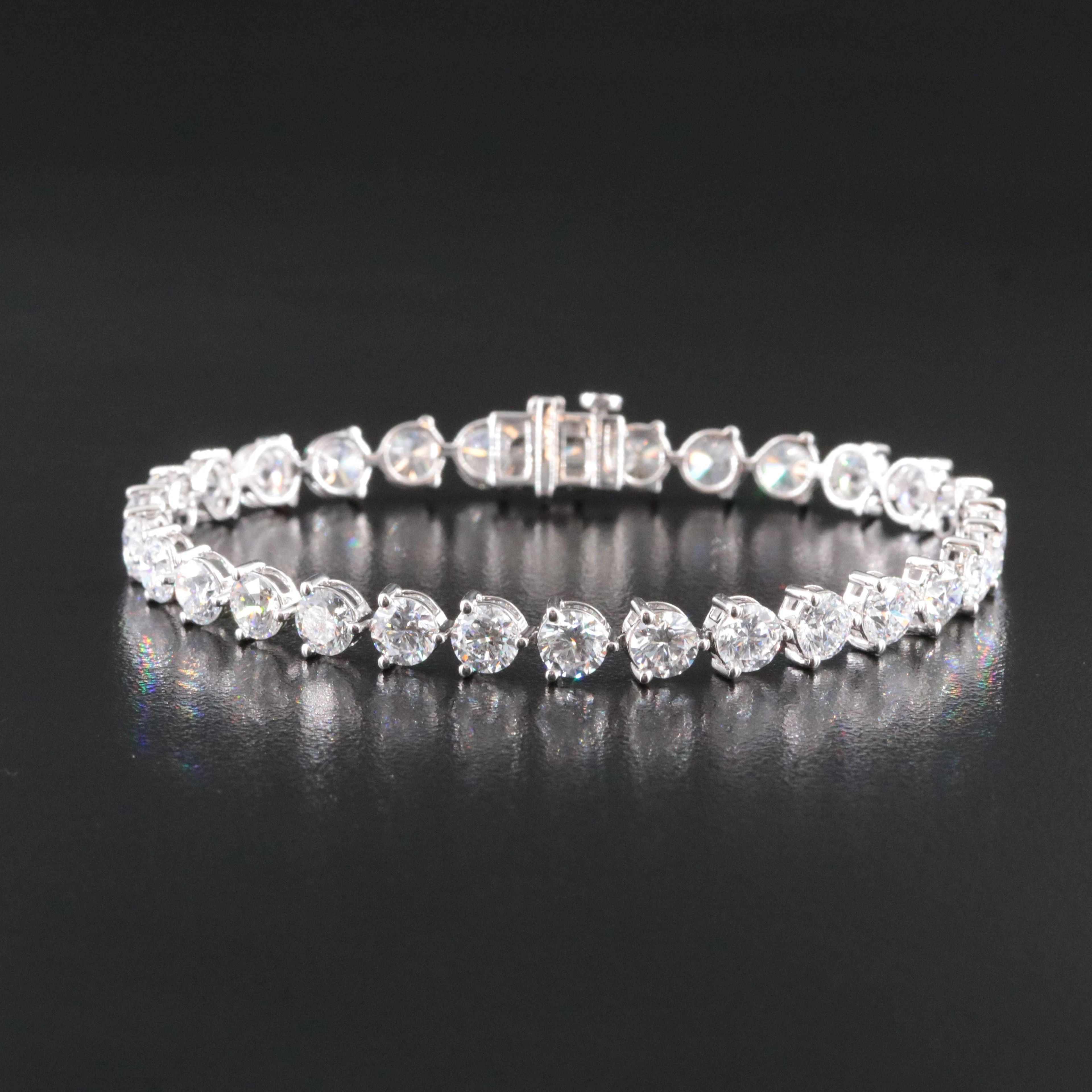 14K 13.30 CTW Lab Grown Diamond Line Bracelet