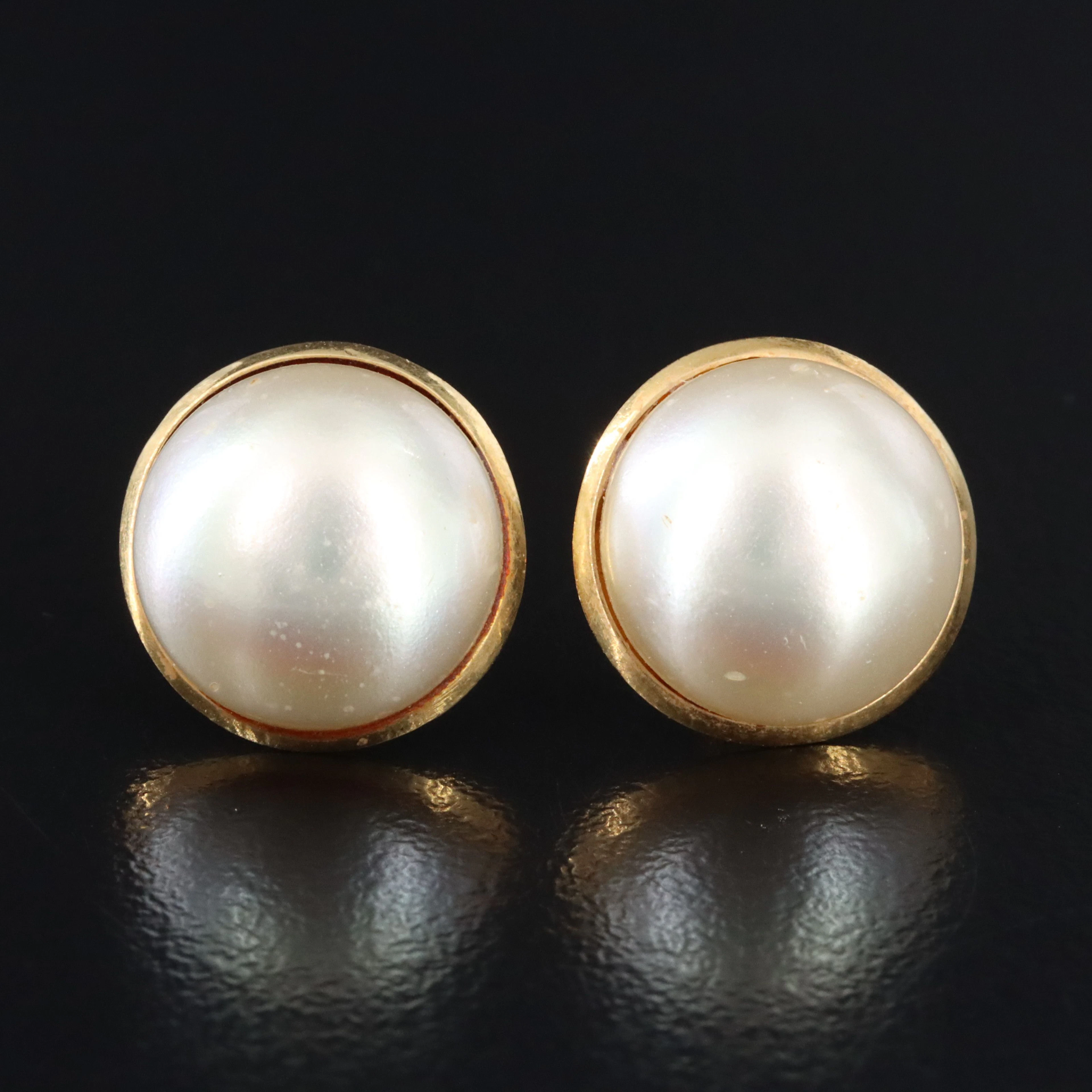 18K Imitation Pearl Earrings