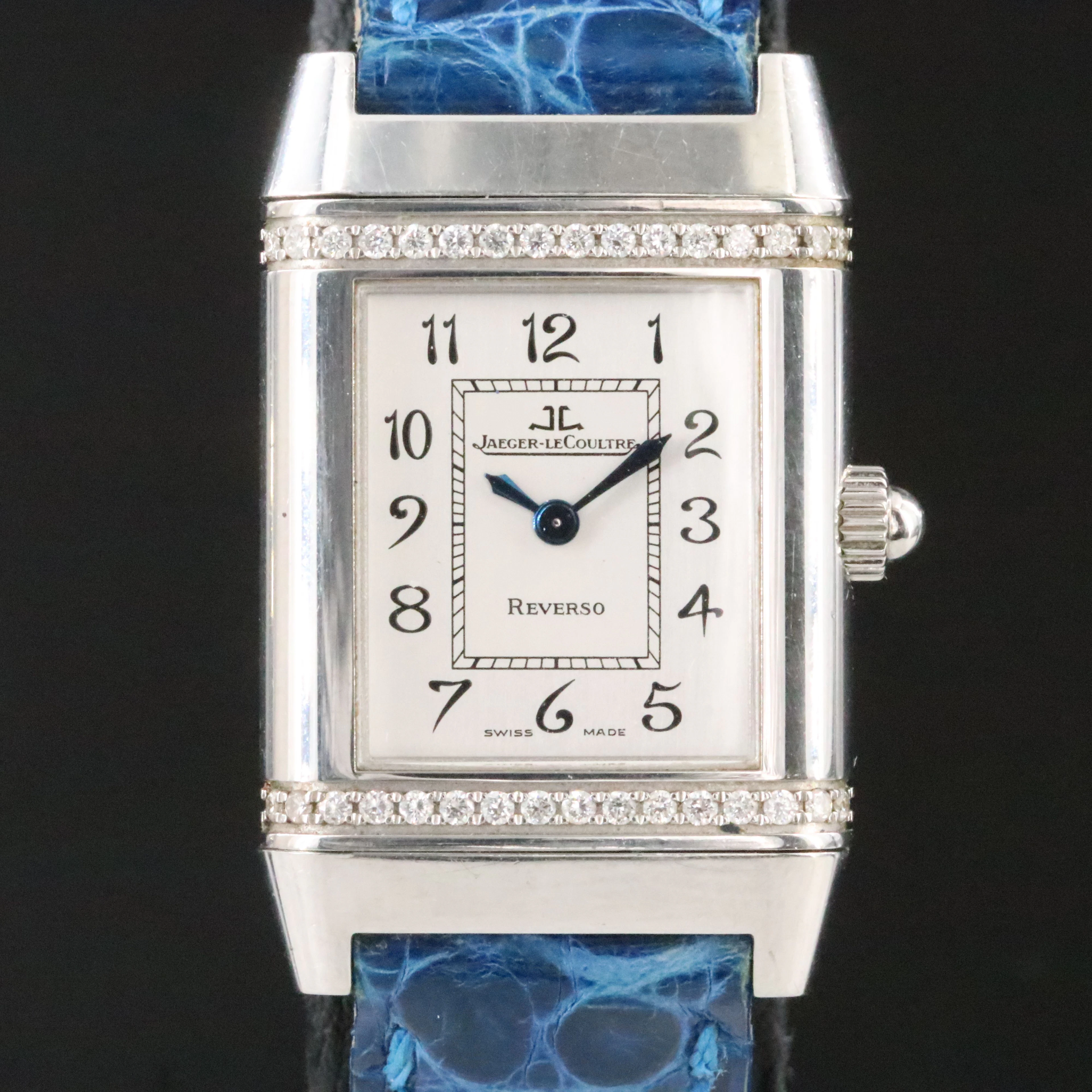 Jaeger-LeCoultre Reverso Diamond Set 21mm Steel Quartz Watch 265.8.08