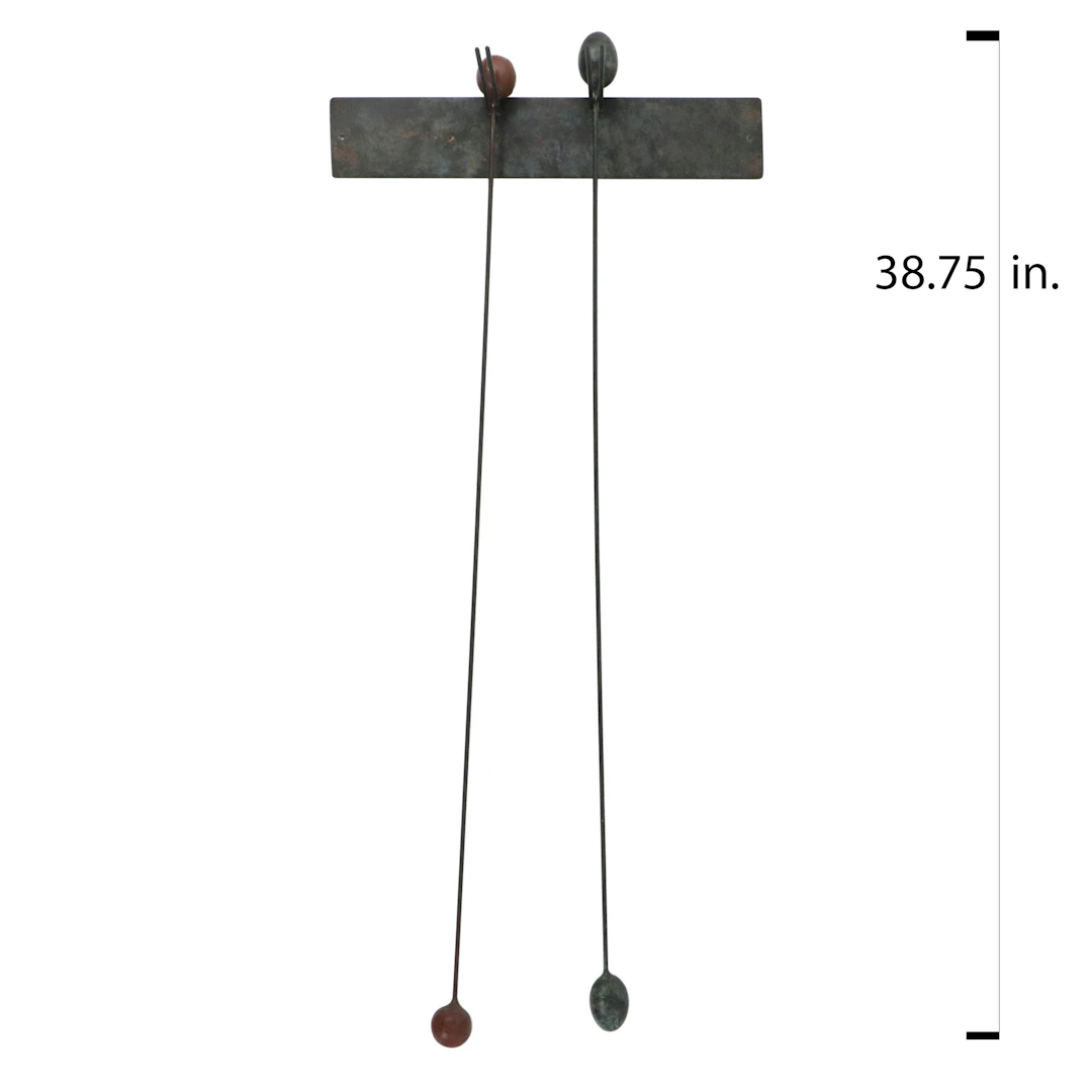 Brutalist Style Forged Metal Hanging Wall Sculpture