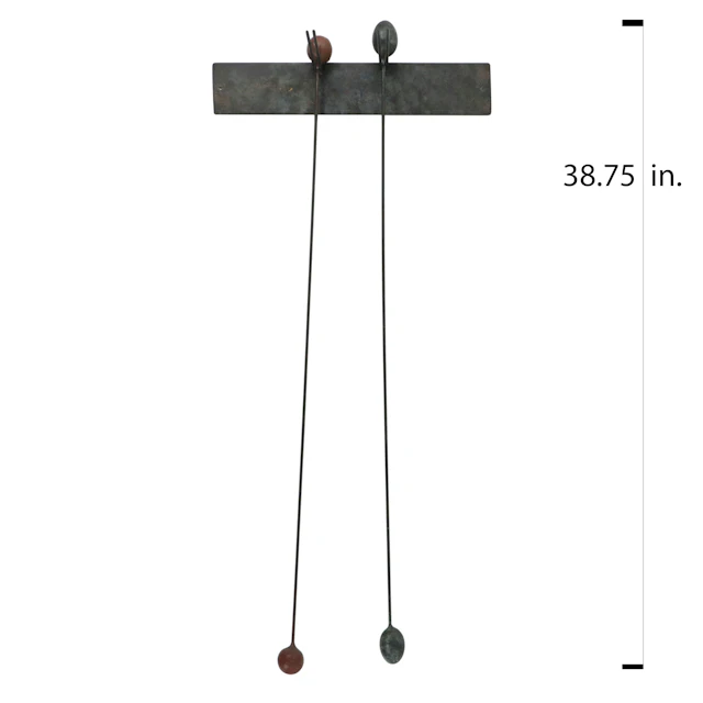 Brutalist Style Forged Metal Hanging Wall Sculpture